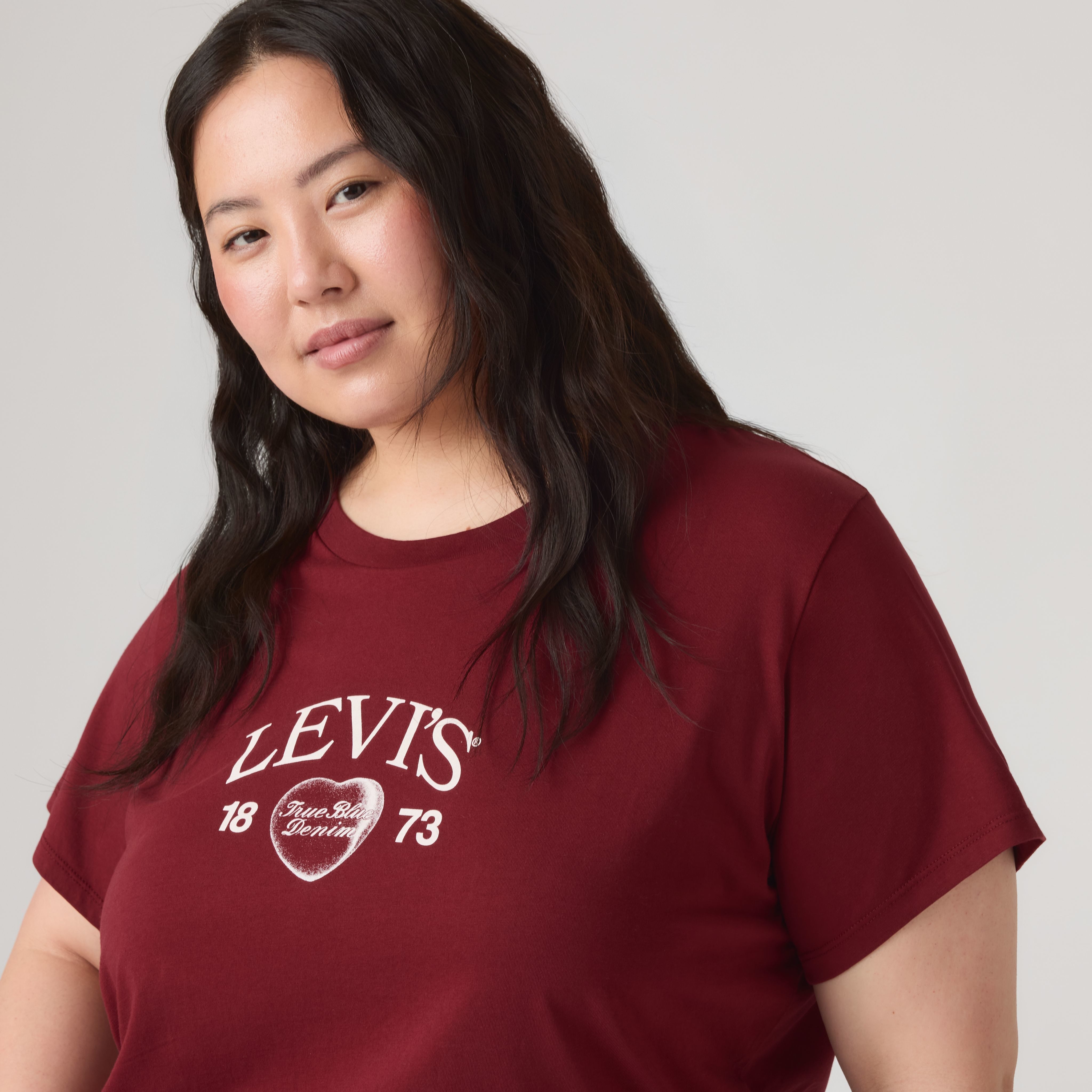 Levi's® Plus T-Shirt PL PERFECT TEE mit Logodruck – Bild 4 von 4