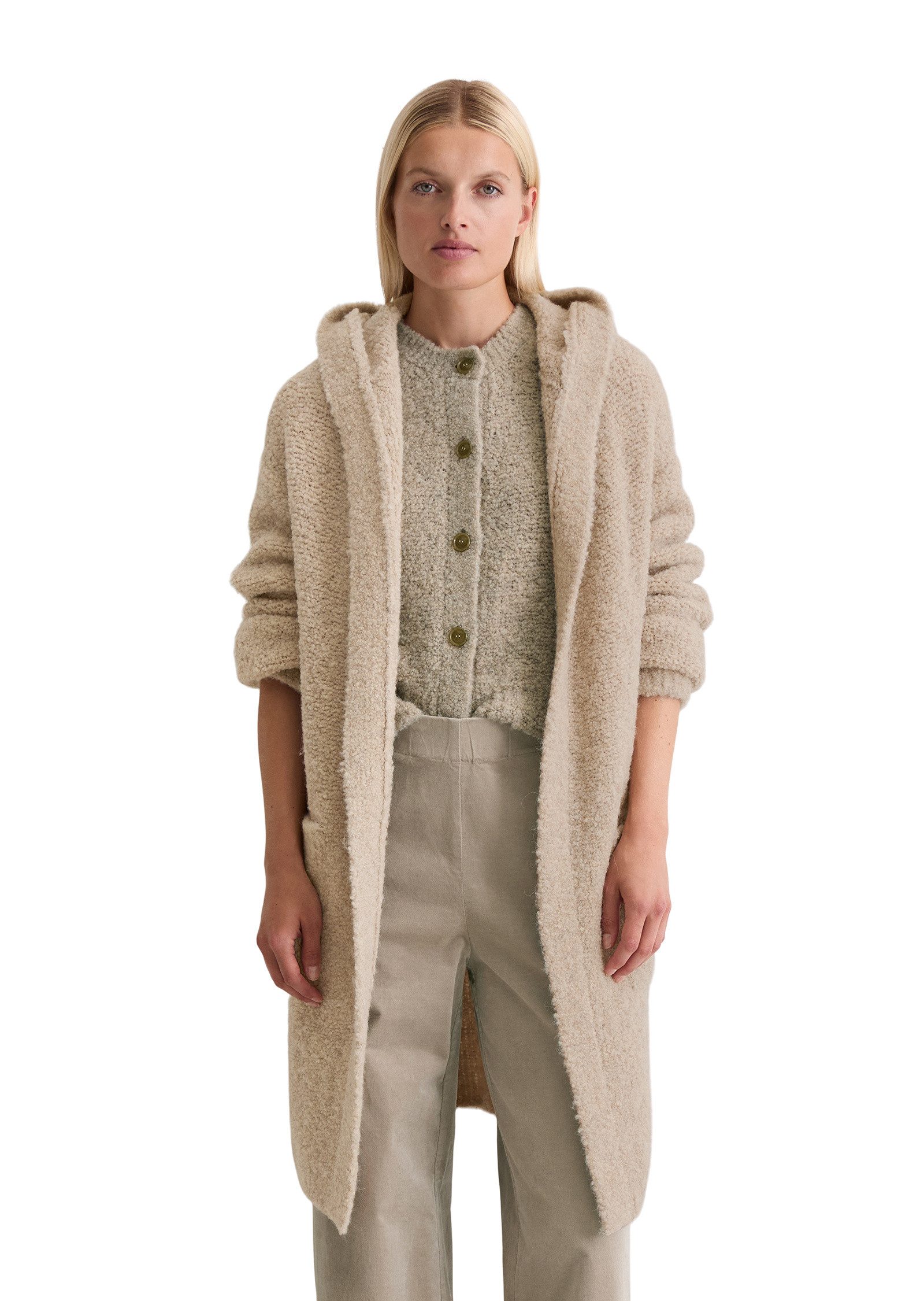 Marc O'Polo Cardigan aus Schurwolle-Alpakawolle-Mix günstig online kaufen