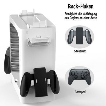 Tadow Ablagefach für Schaltplatten, Aufbewahrungsständer, Controller-Halter Switch-Controller (Kompatibel mit Nintendo Switch/OLED-Konsolen und Pro-Controllern)