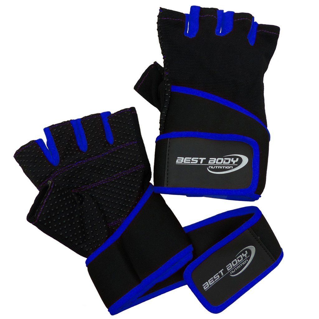 Best Body Nutrition Trainingshandschuhe Fitnesshandschuhe Fun - blau - S - Paar
