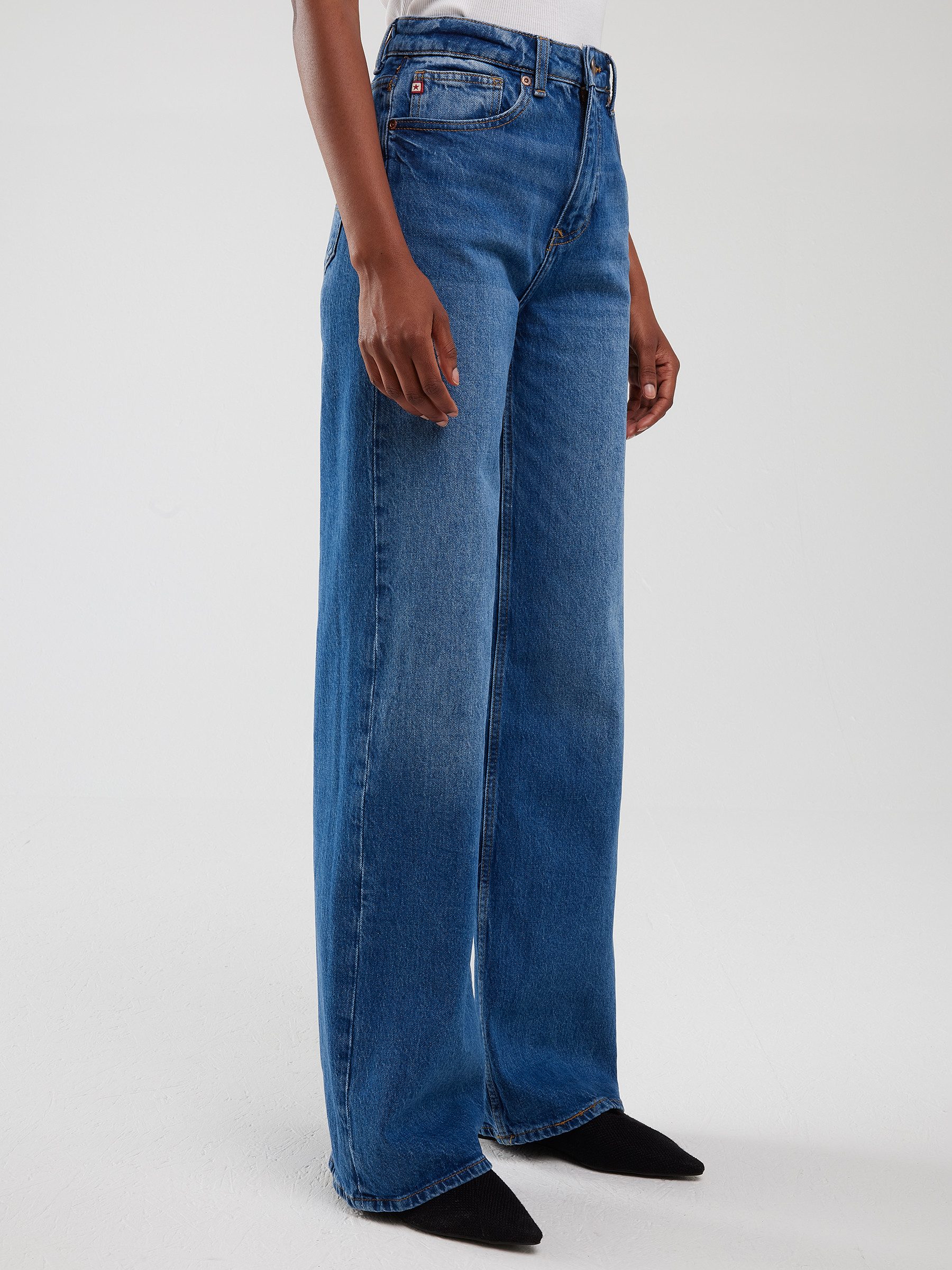 BIG STAR Weite Jeans ATREA hohe Leibhöhe