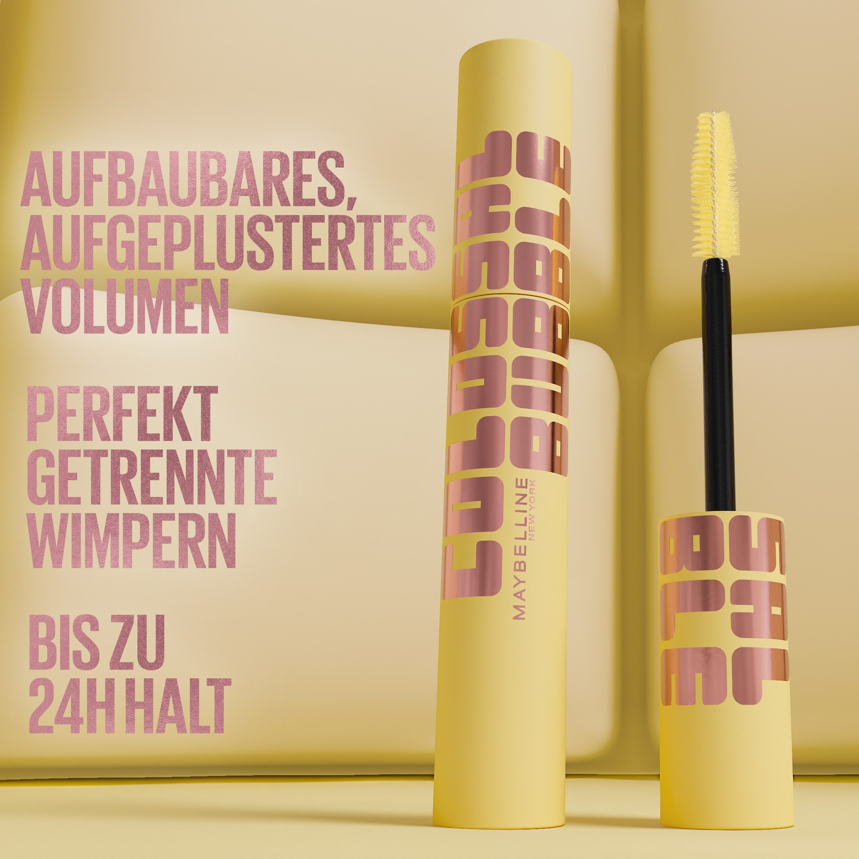 MAYBELLINE NEW YORK Mascara COLOSSAL BUBBLE MASCARA, maximales Volumen ganz einfach aufbauen – Wimper für Wimper