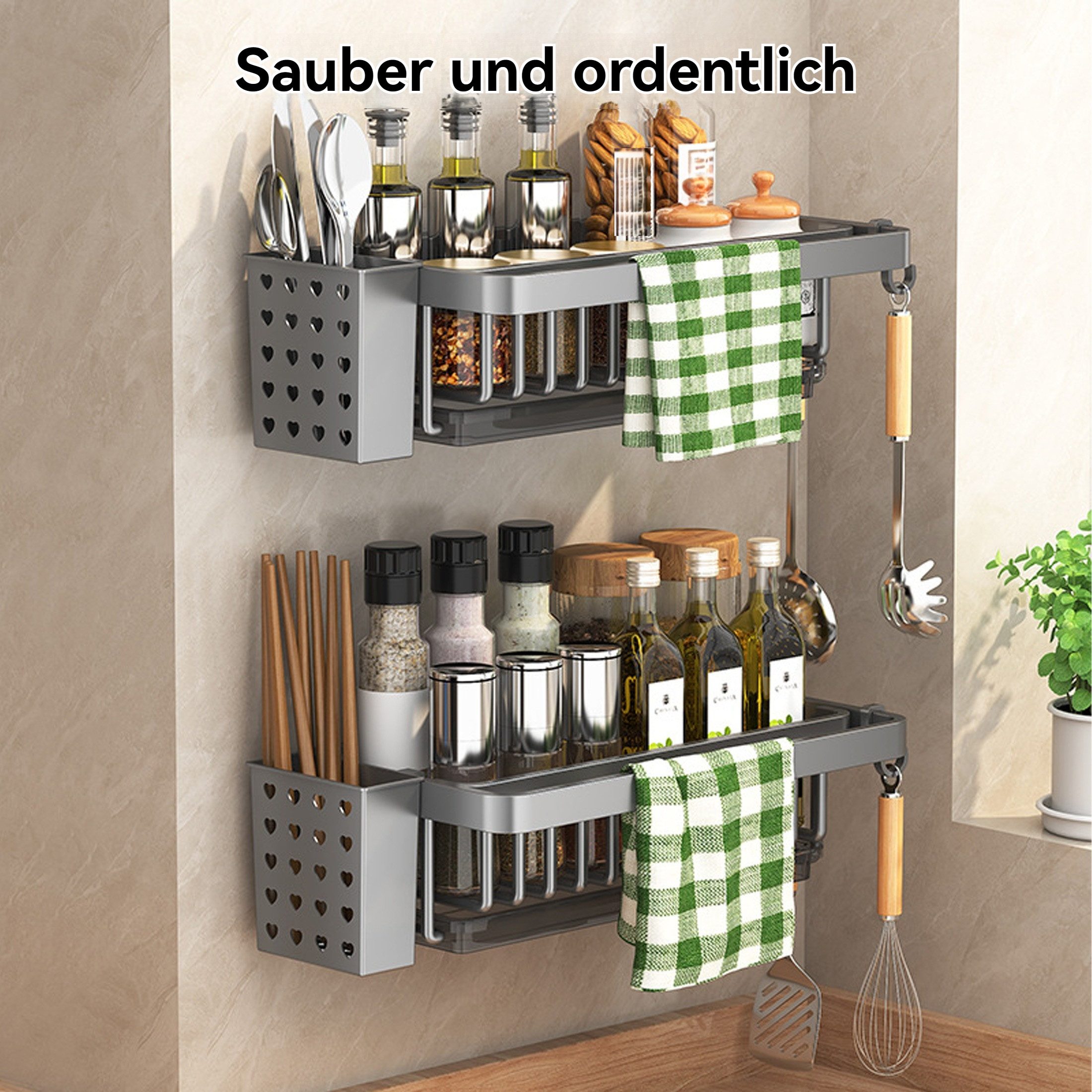 YINDN Küchenorganizer-Set Küchenutensilienhalter, Abflussregal, Geschirrabt günstig online kaufen