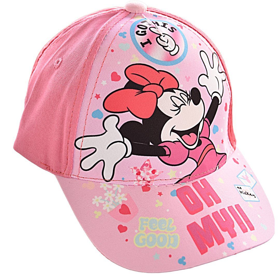 Disney Minnie Mouse Baseball Cap Minnie Maus aus Baumwolle in Größe 52 oder 54 cm Pink-Dunkelpink