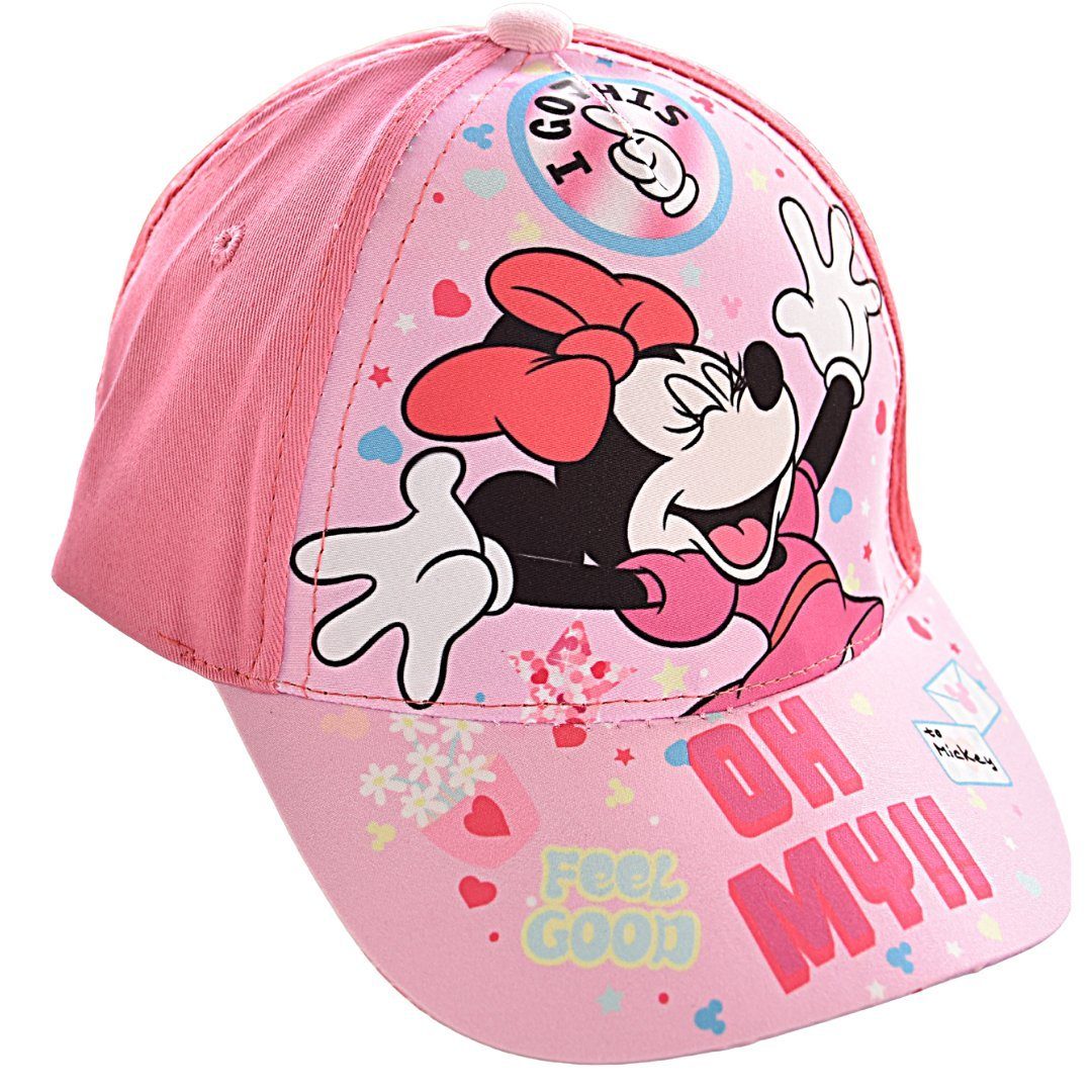 oder Maus Baumwolle cm Pink-Dunkelpink aus Minnie Mouse 52 Cap Minnie Baseball 54 Größe in Disney