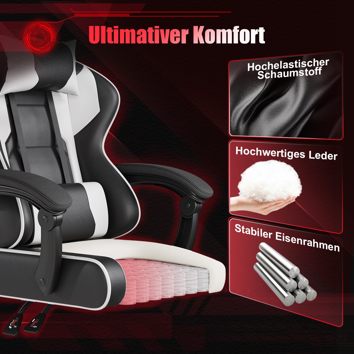 HOMALL Gaming Chair Gaming Stuhl hoher günstig online kaufen