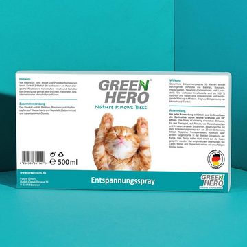 GreenHero Katzen-Spielspray Entspannungsspray für Katzen beruhigende Duftstoffe, natürliche Katzenminze, Baldrian, Lavendel für Wohlbefinden