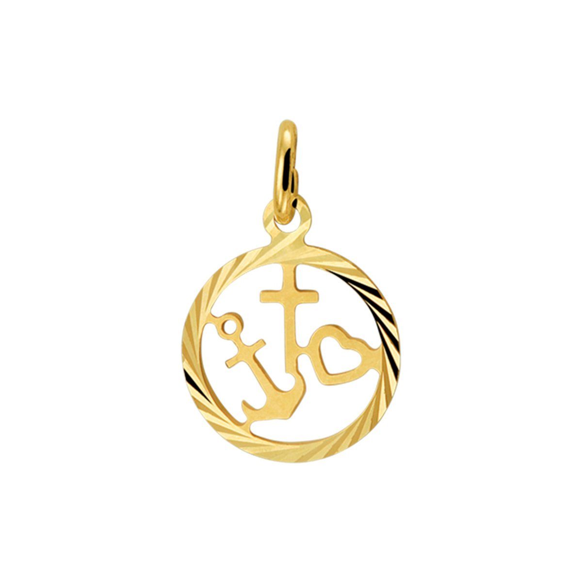 NICEANDnoble Kettenanhänger 585er Gold 14 kt. Anhänger rund Kettenanhänger günstig online kaufen