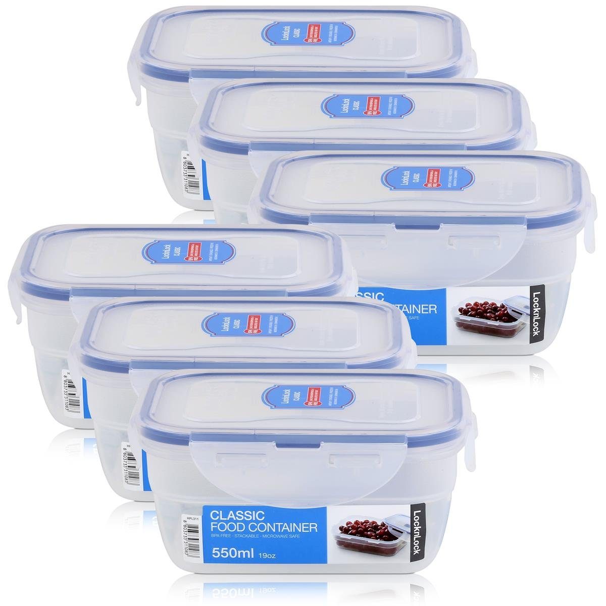 LocknLock Vorratsdose LocknLock Classic HPL311 Frischhaltedose 550ml - Luft und Wasserdicht, Kunststoff