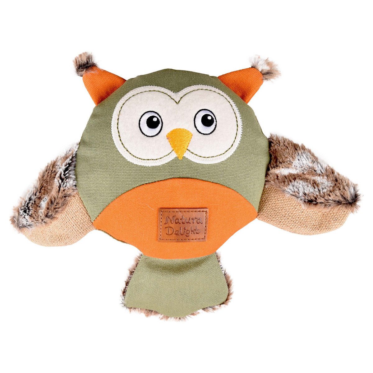 Flamingo Tierkuscheltier Hundespielzeug Natura Delight Eule Mix