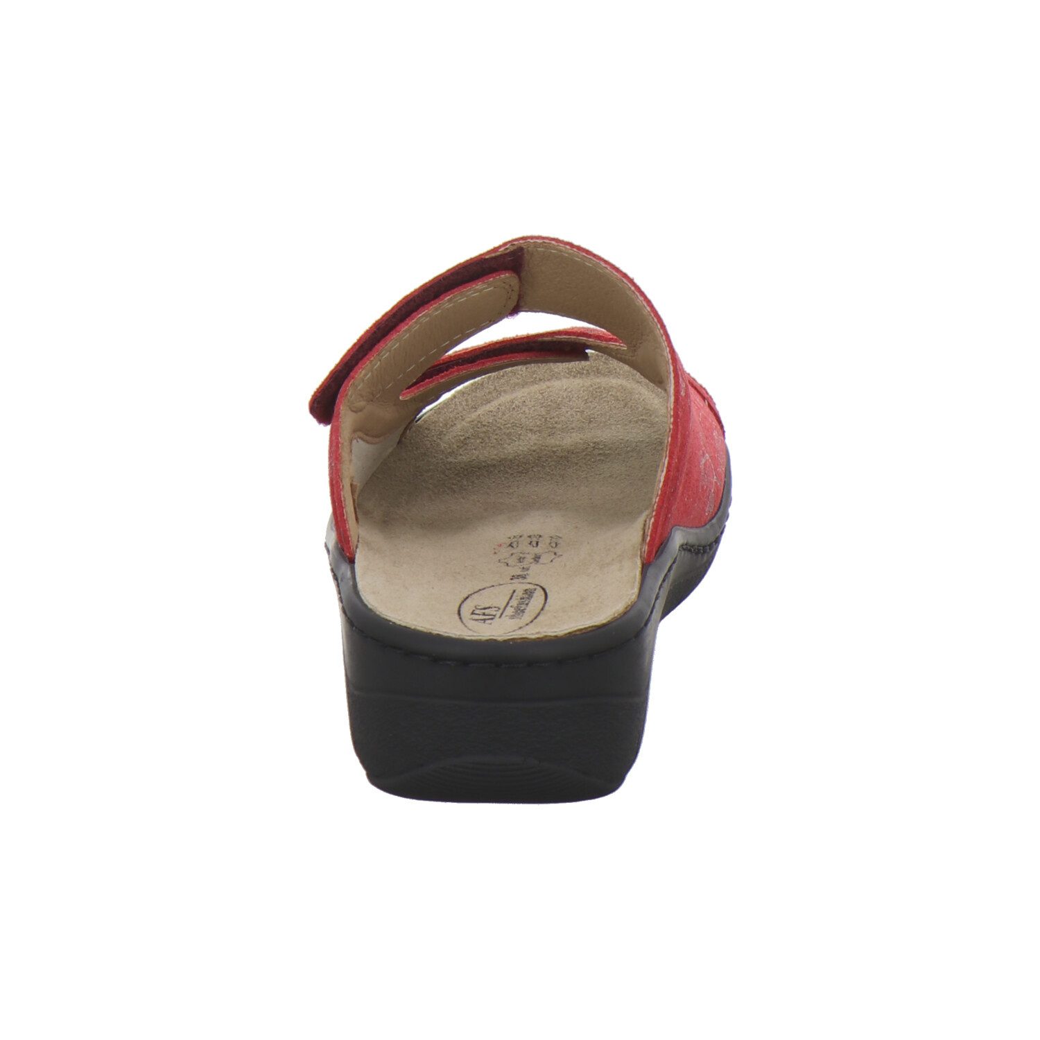 AFS-Schuhe 2783230 Hallux Wechselfußbett Pantolette für Damen mit Keilabsatz, bequeme Sandalen aus Leder