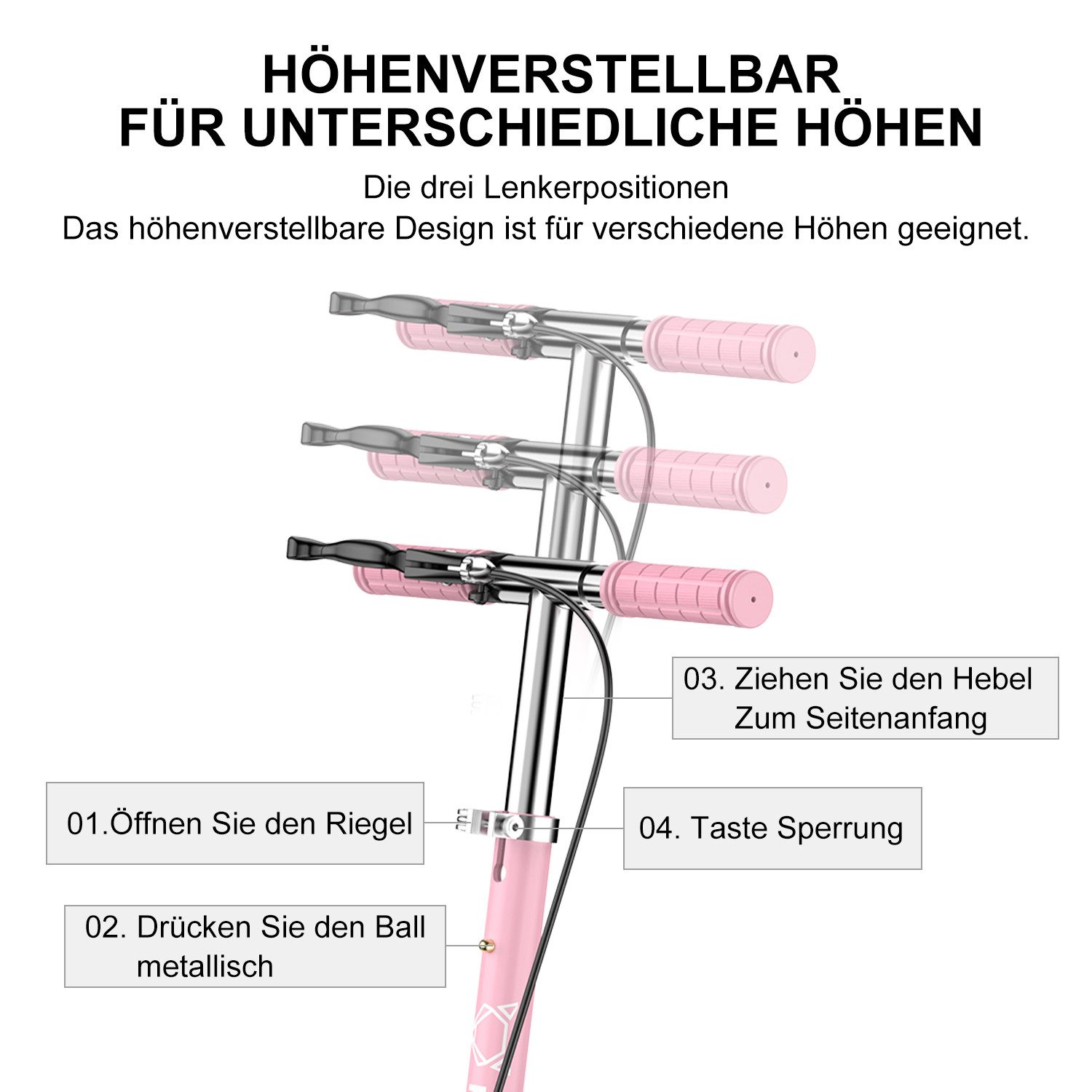 FOXSPORT Cityroller Kick Scooter Faltbarer Kinderoller, 1 km/h, (Set, mit Schutzblechen), klappbar&höhenverstellbar Scooter 4.7 Zoll Räder Maximale 50 kg