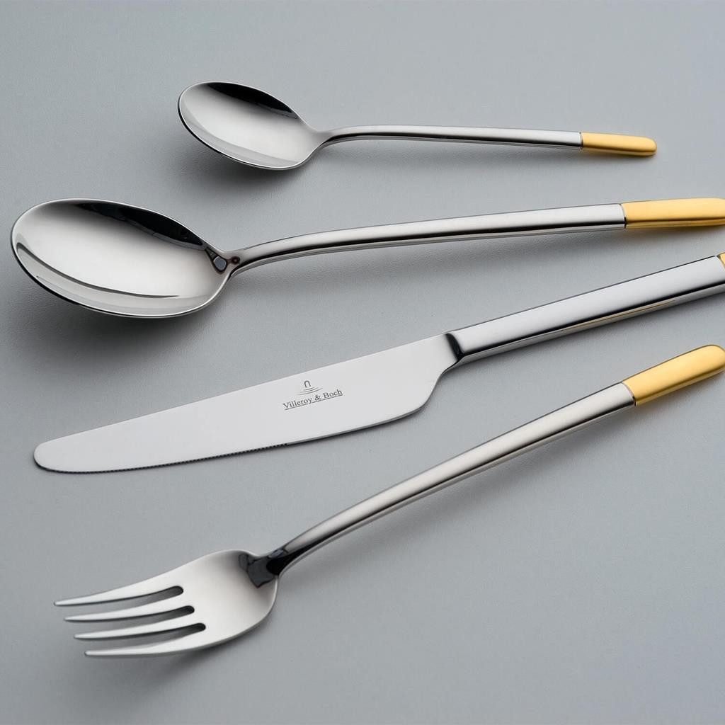 Villeroy & Boch Besteck-Set Ella Tafelbesteck 144er Set (144-tlg), Edelstahl, Spülmaschinenfest
