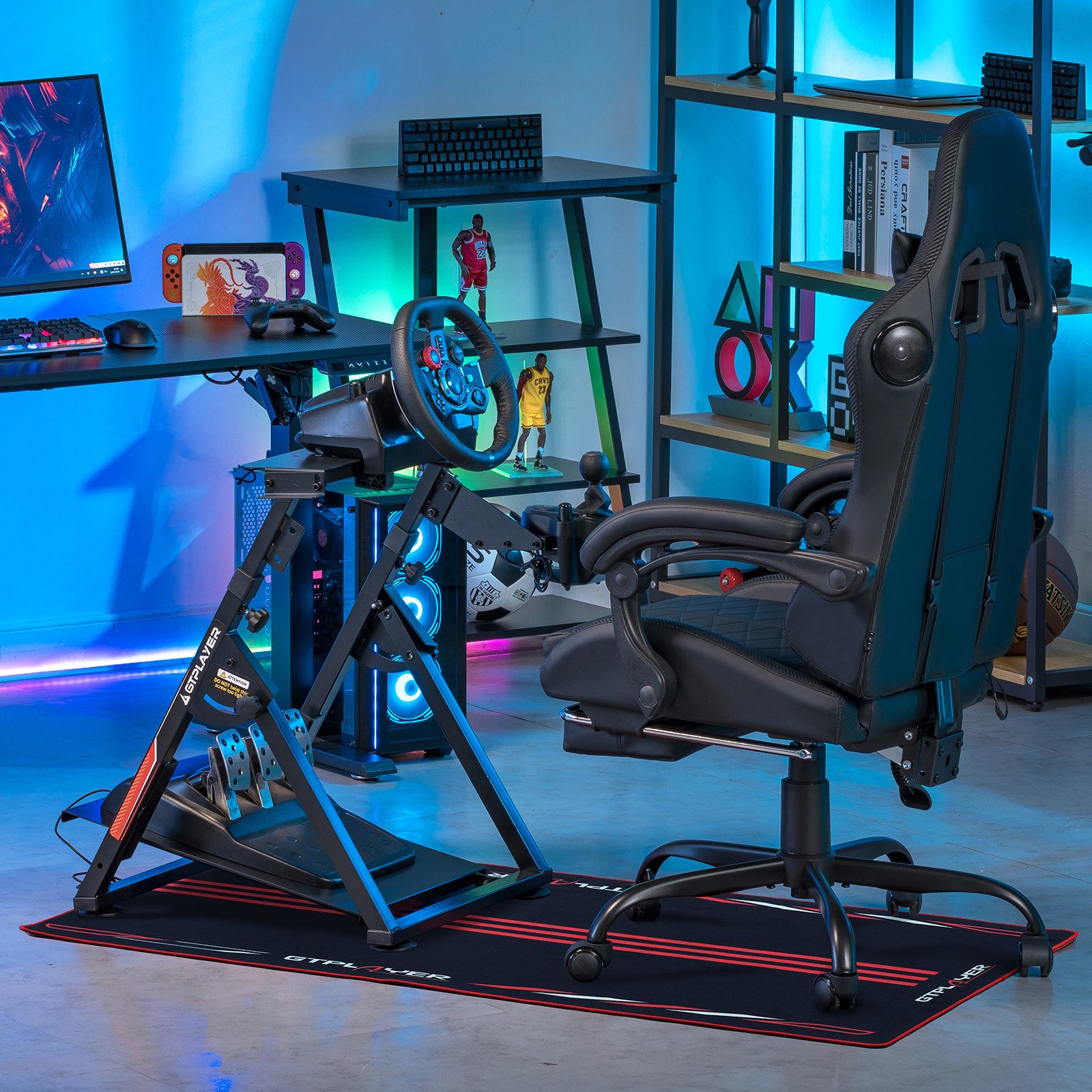 GTPLAYER Lenkradständer Lenkrad Gaming Wheel Stand für Logitech Controller (Neigungsverstellbares Gestell PS4 Xbox PC PS5) – Bild 5 von 5
