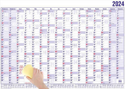 GÜSS Kalender Jahresplaner GÜSS Wandplaner 16 Monate mit Beschichtung, abwischbar