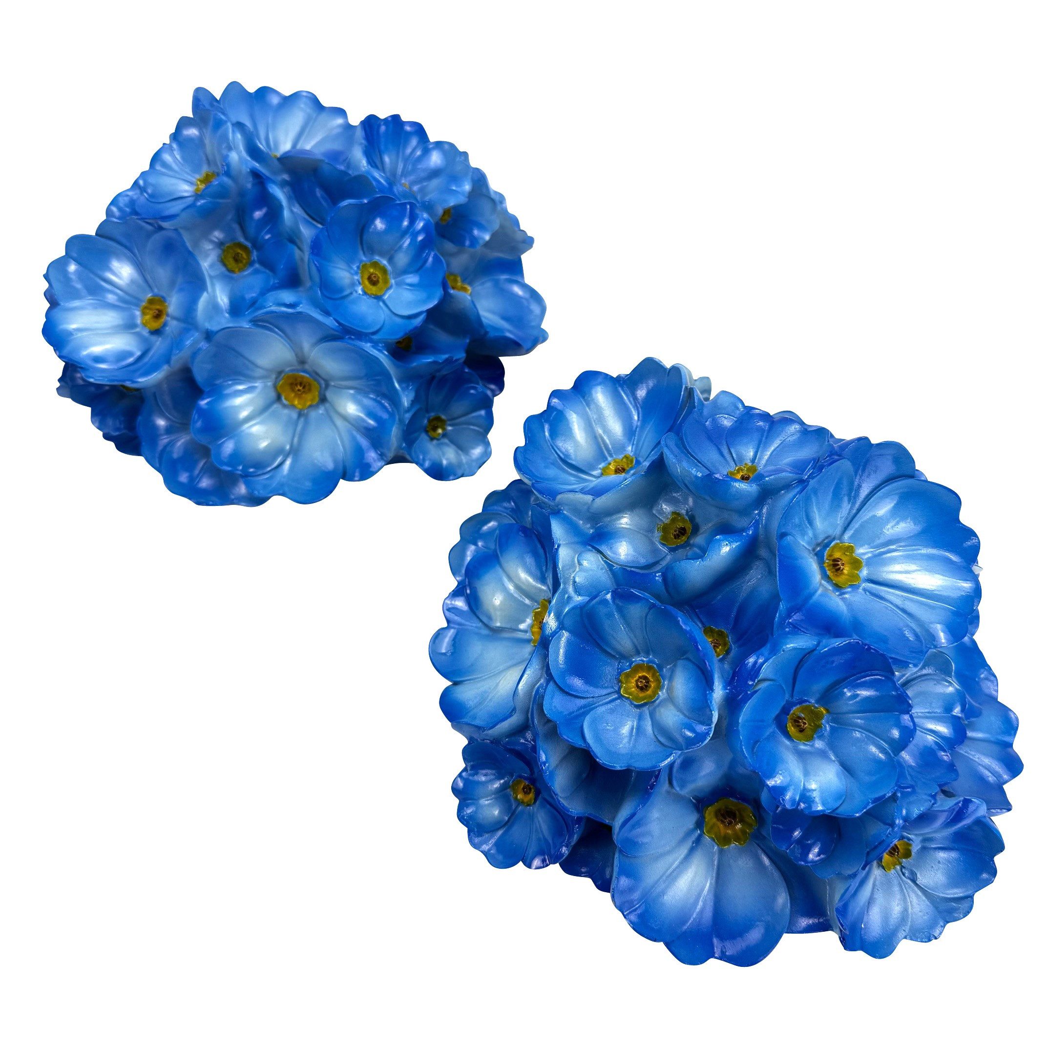 Online-Fuchs Gartenfigur 2 Blumenblüten für draußen - Deko für Garten, Terrasse und Balkon, (von Hand bemalt), von Hand bemalt, jede Blüte ein Unikat
