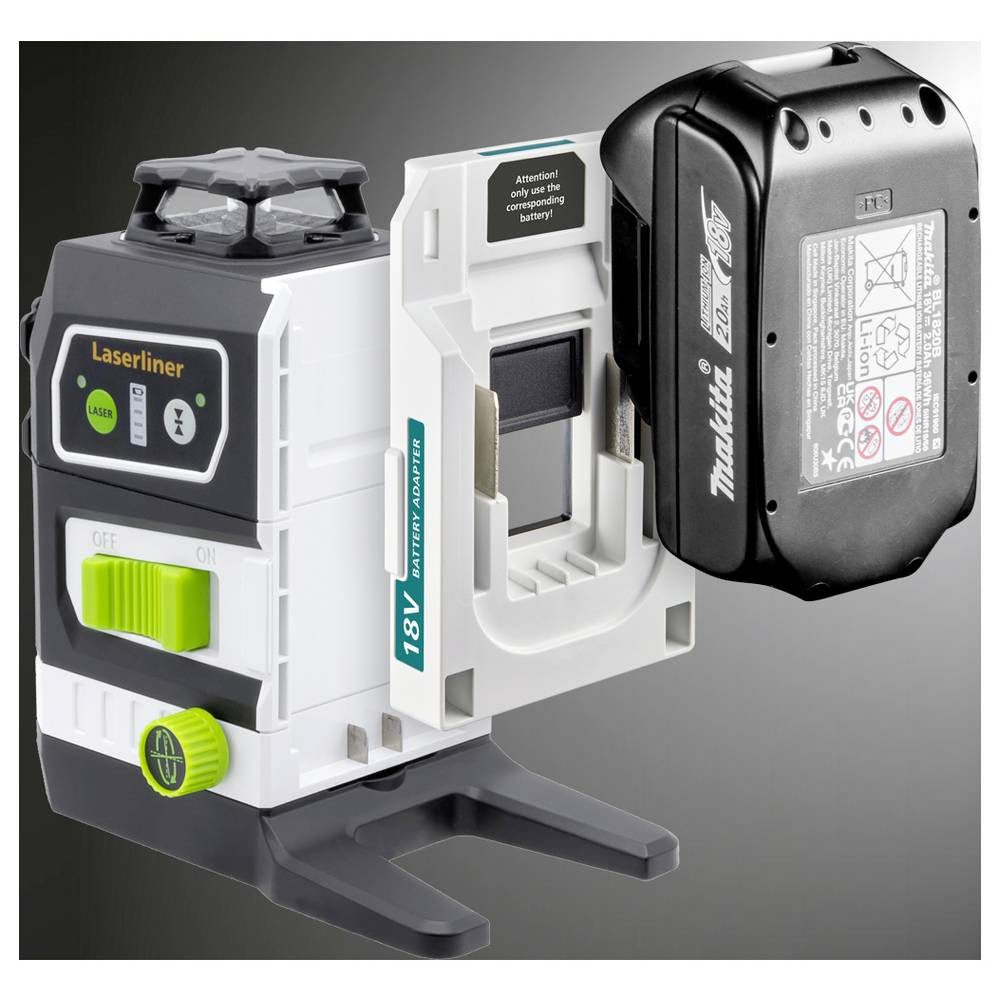 LASERLINER Nivellierkeil 036.380.5 Batterie-Adapter Passend für (Marke-Nivelliergeräte)