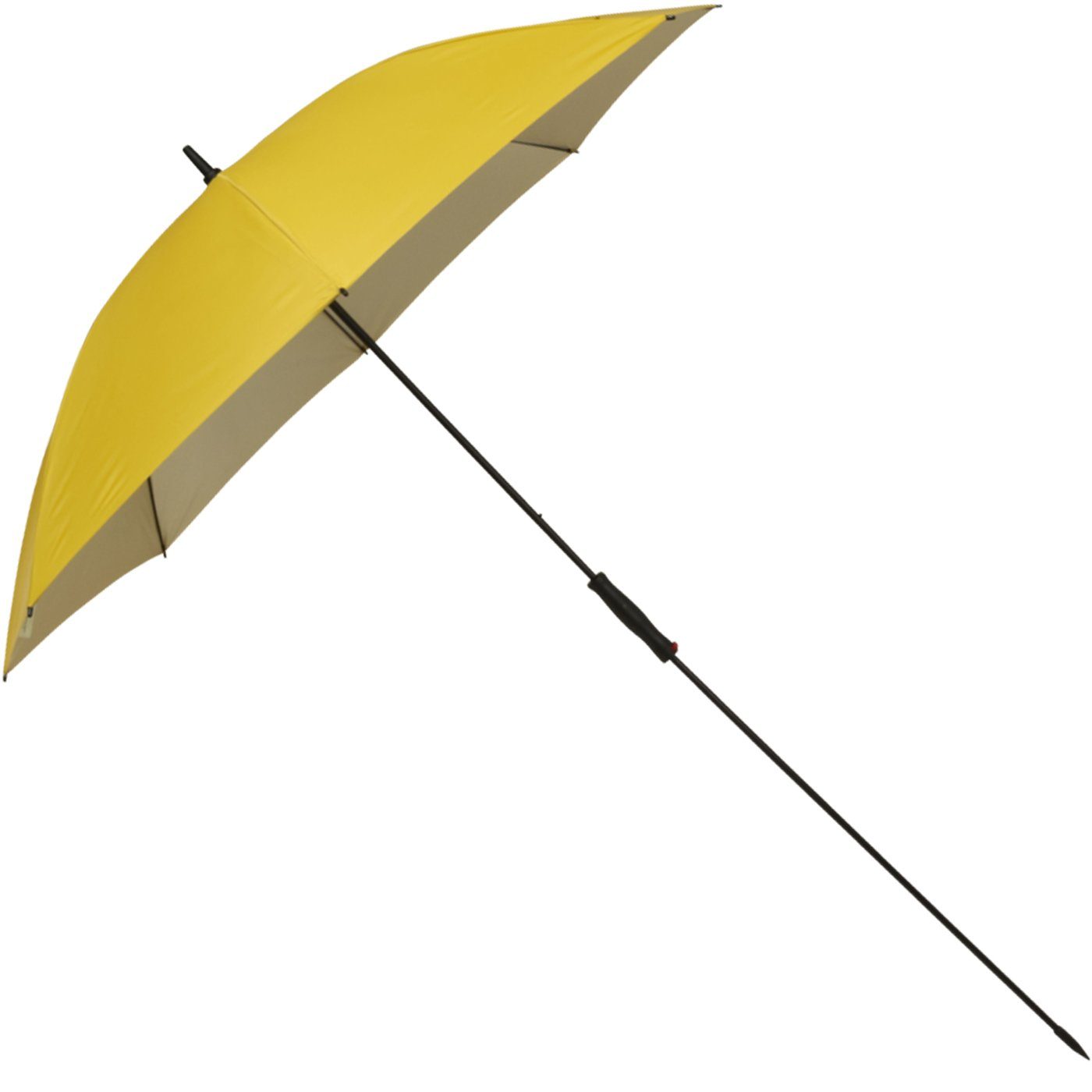 für und UV-Schutz, gelb Golfschirm innen XXL Langregenschirm und mit uni Strand silber, Paare derby Camping Familien für