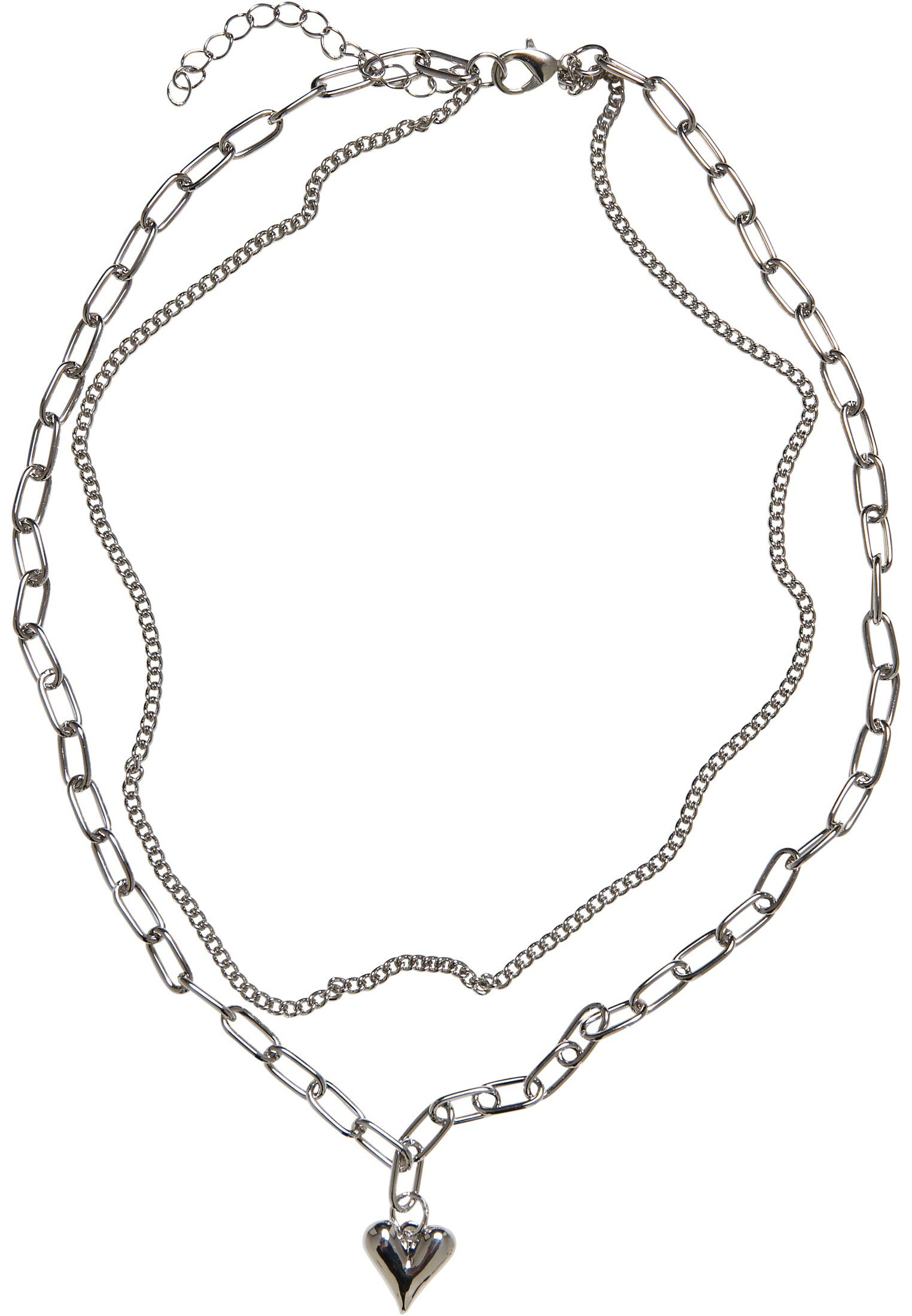 URBAN CLASSICS Schmuckset Accessoires Heart Icon Layering Necklace (1-tlg)
