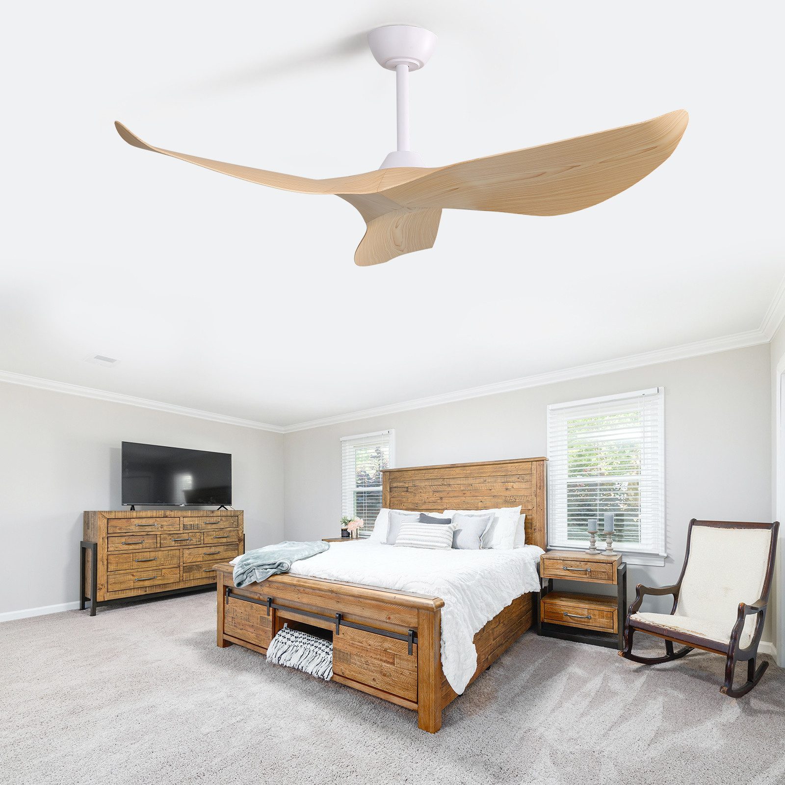 Sofucor Deckenventilator ohne Licht, mit Fernbedienung, günstig online kaufen
