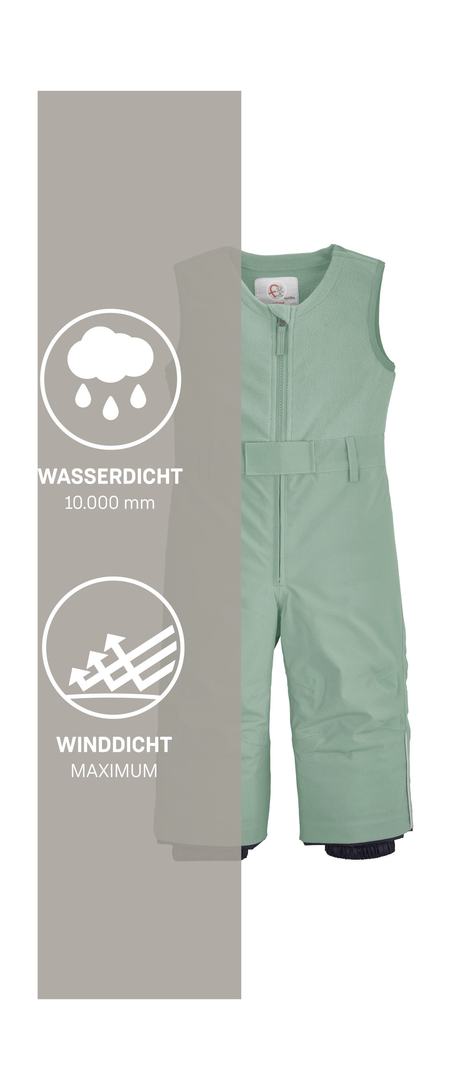 first instinct by killtec Skihose FISW 34 MNS SKI PNTS Wasserdichte, wärmende Latzhose mit Schneefang und Grow-Up-Funktion