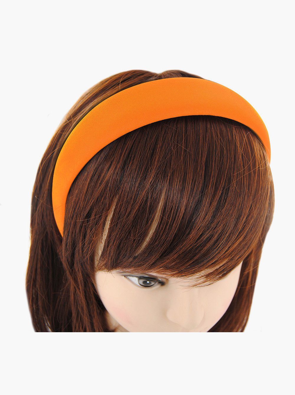axy Haarreif Breiter Haarreif Damen mit Candy Haareifen Orange Colours, Stoff Vintage gepolstertes Haarband