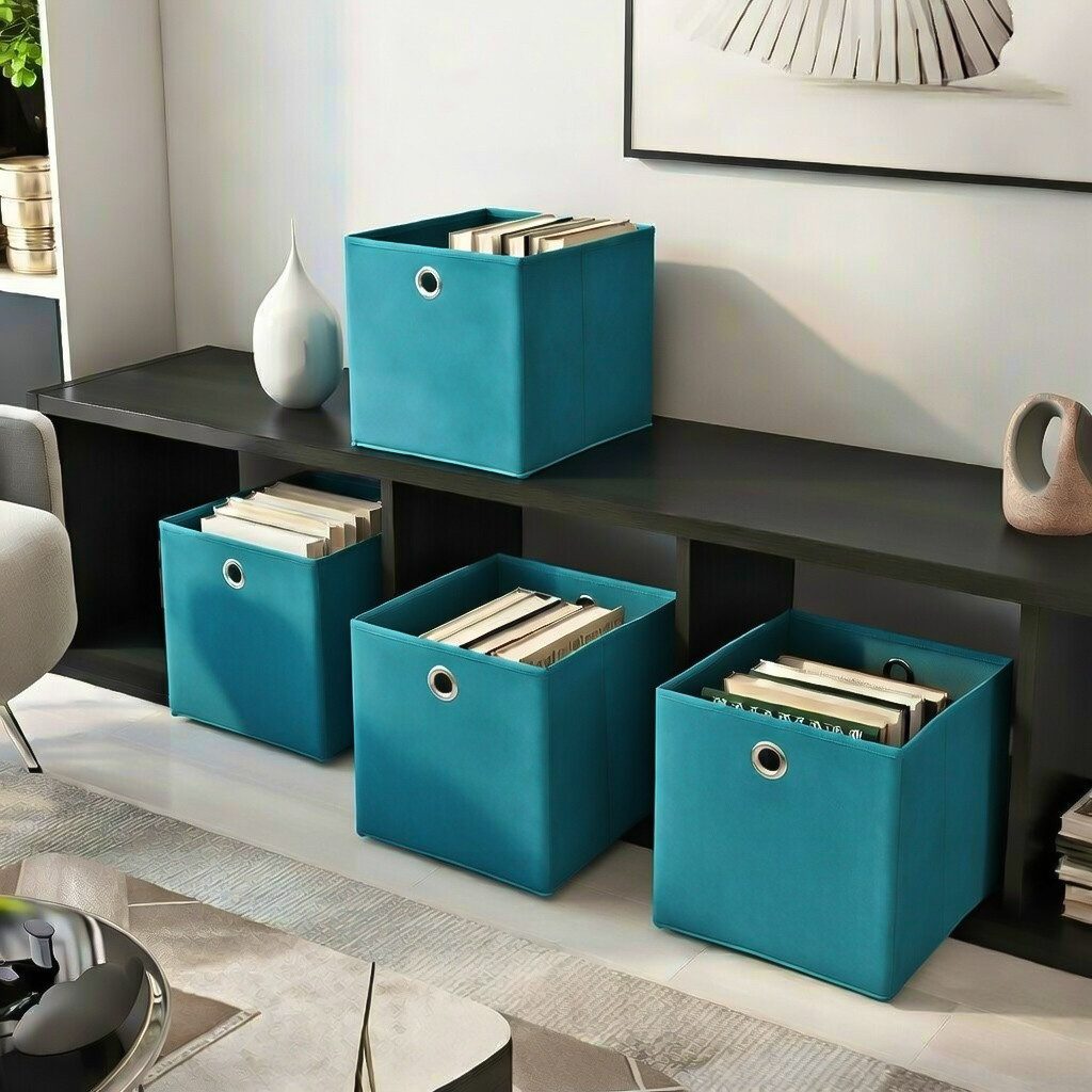 StickandShine Faltbox SET 25/28/30/32/33 cm viele Farben – Faltboxen passend Kallax