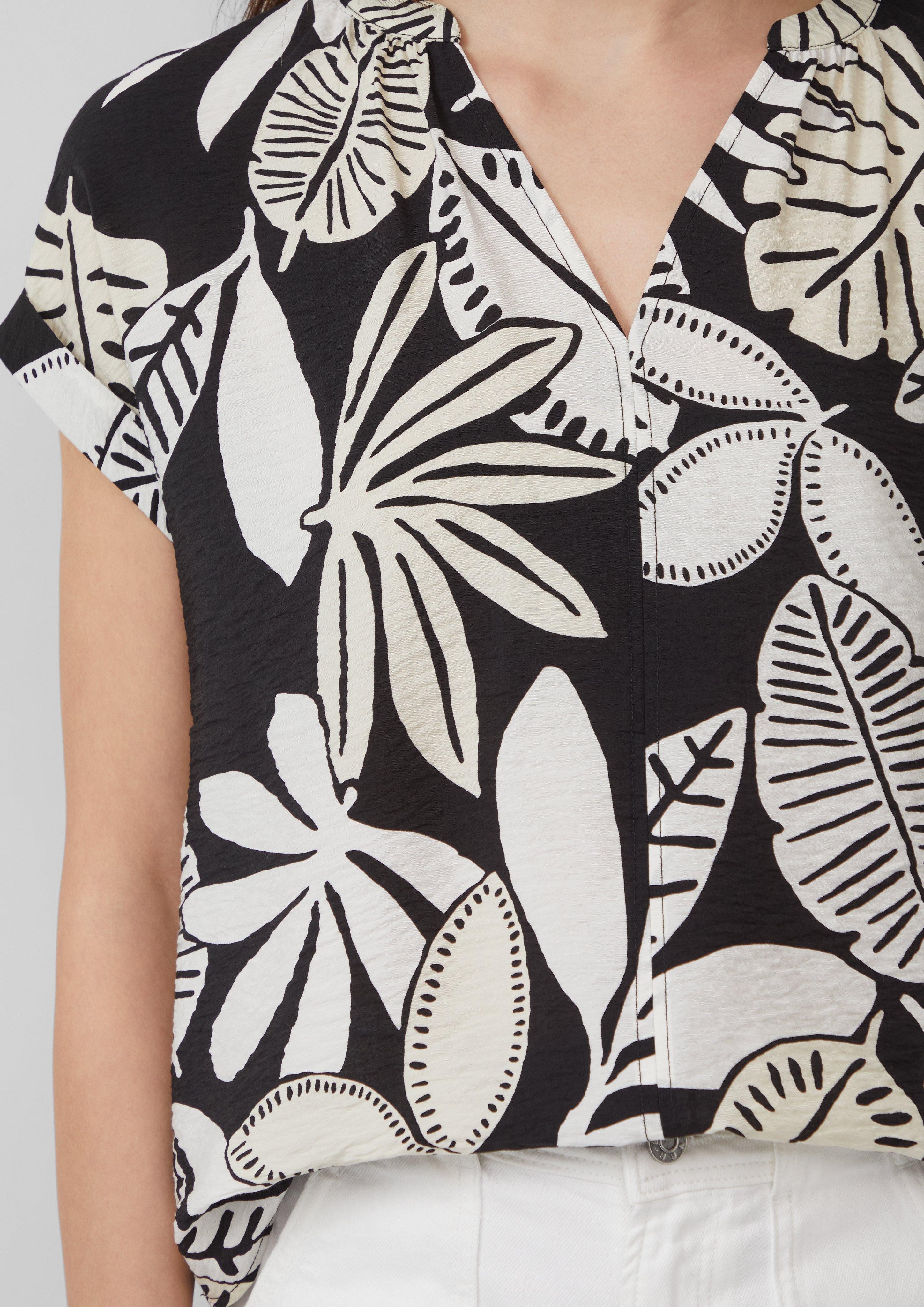 s.Oliver Blusentop Strukturierte Bluse mit Raff-Details günstig online kaufen