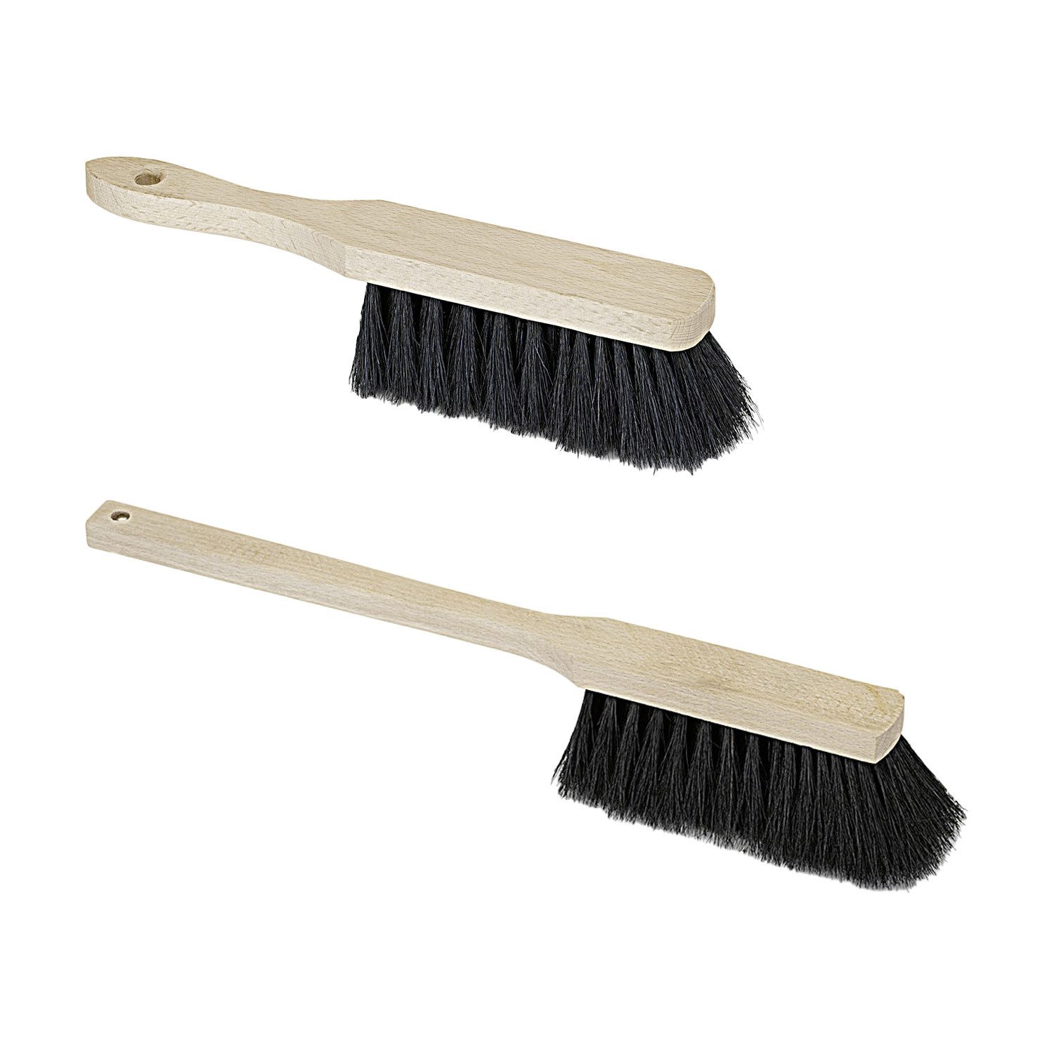 Kehrgarnitur 1x Industriehandfeger 28cm + 1x Langstielhandfeger Naturhaar 43cm