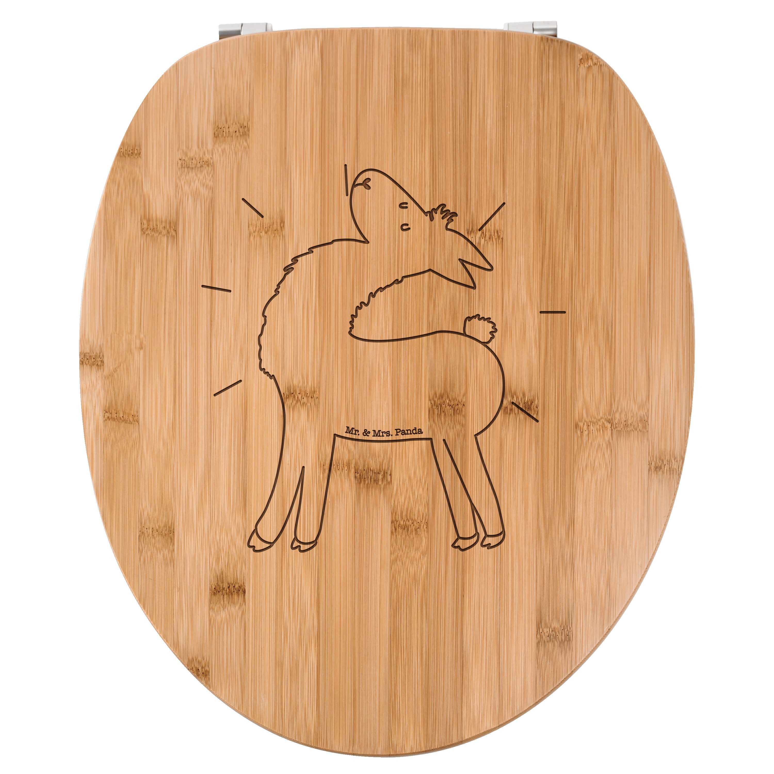 WC-Sitz Lama Stolz - Transparent - Geschenk, Alpaka, Toilette, Hippie, Klobri