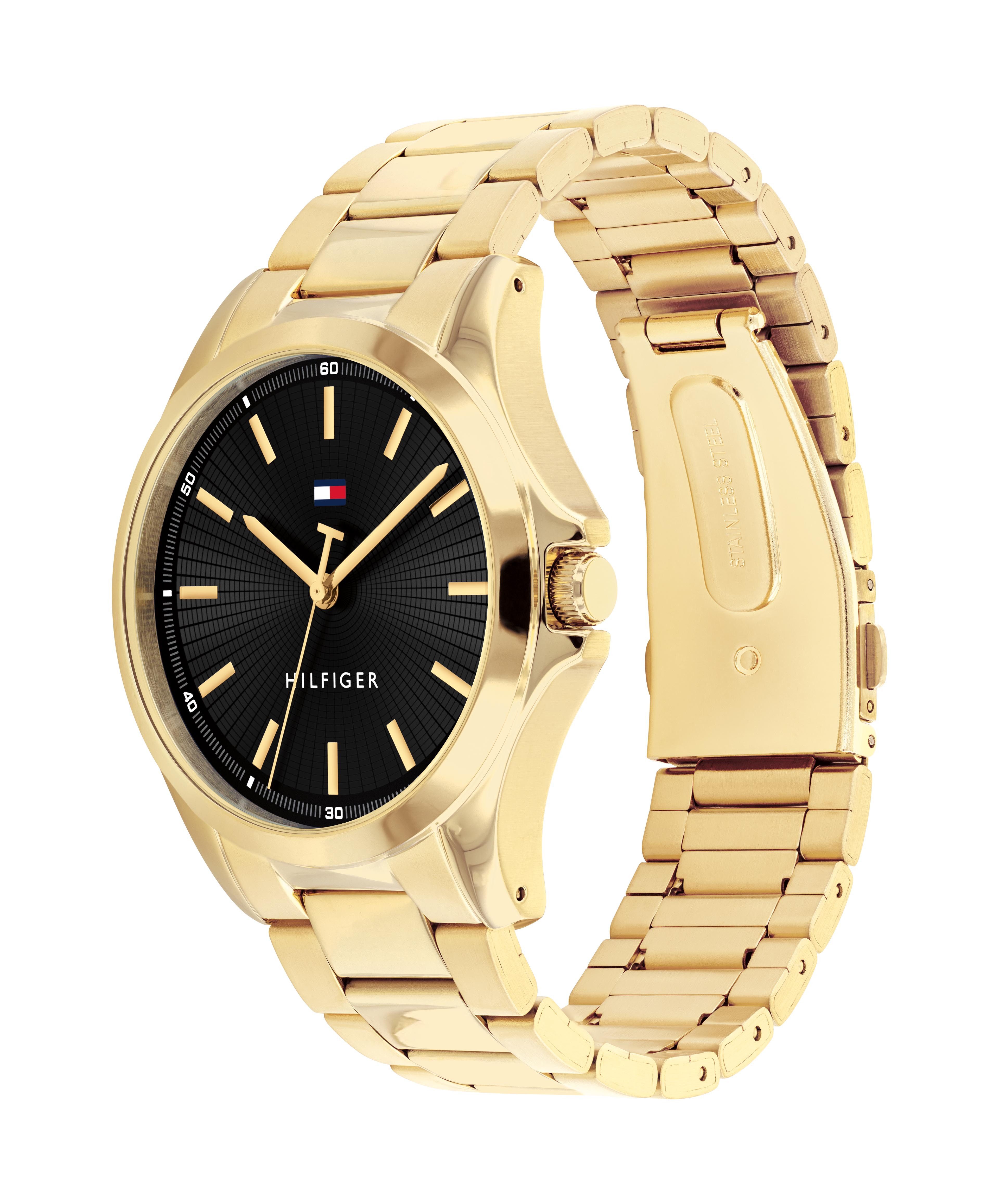 Tommy Hilfiger Quarzuhr BRUCE 1792241, Armbanduhr, Herrenuhr, Edelstahlarmb günstig online kaufen