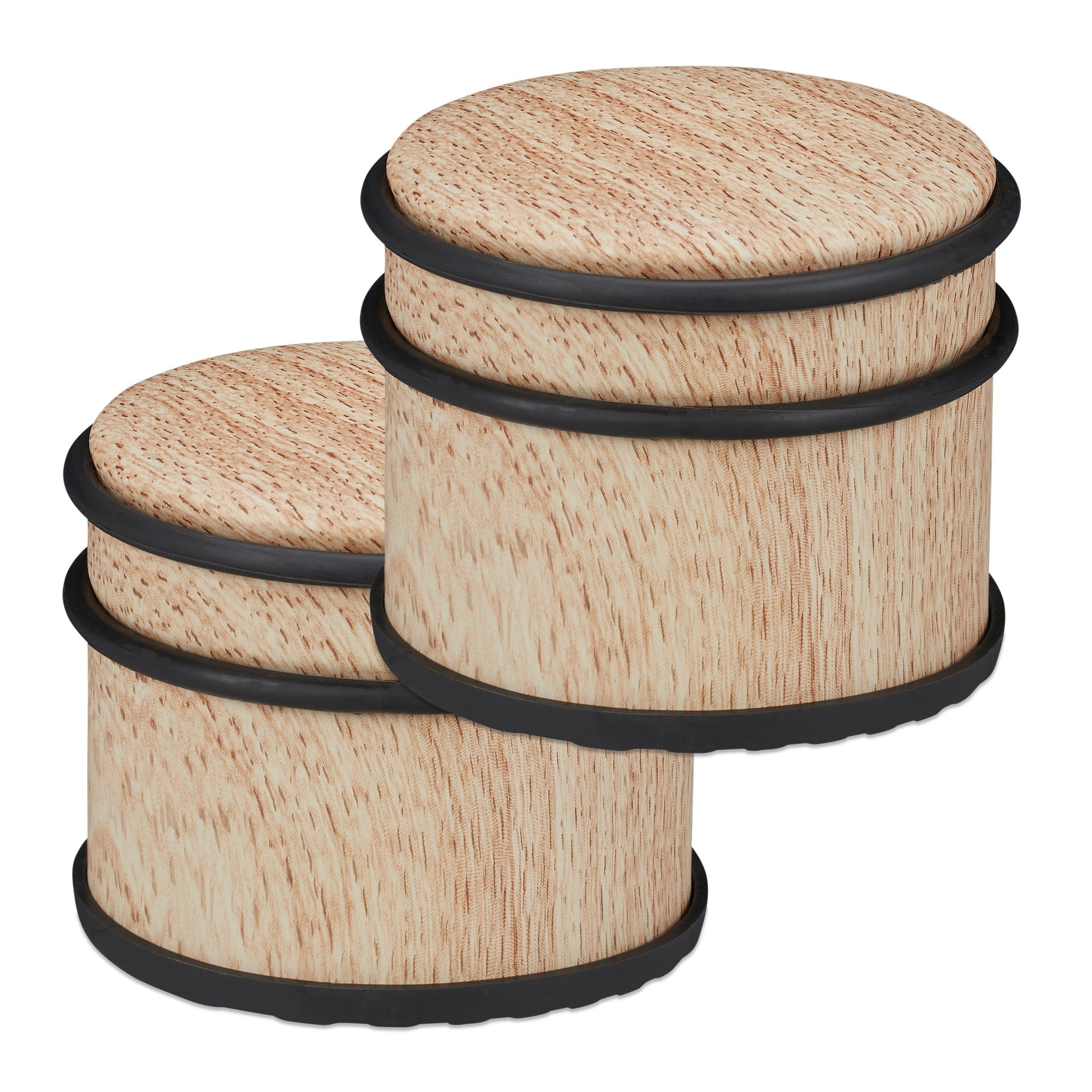 relaxdays Türstopper 2 x Türstopper Holzoptik günstig online kaufen