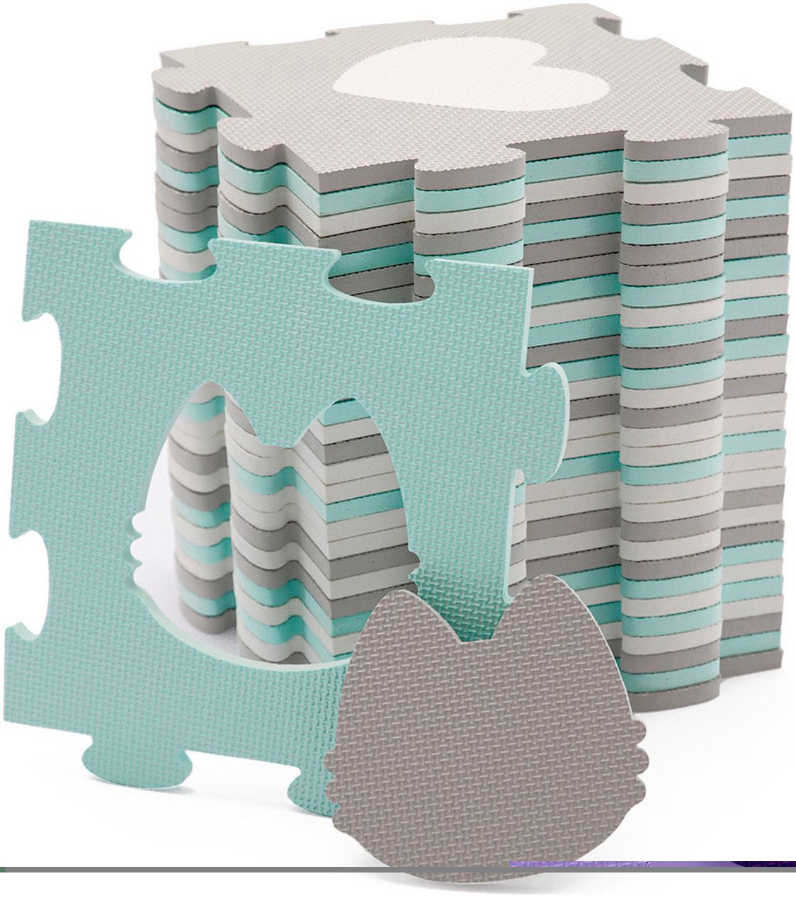 Kinderkraft Spielmatte Schaumstoff-Puzzlematte LUNO SHAPES günstig online kaufen