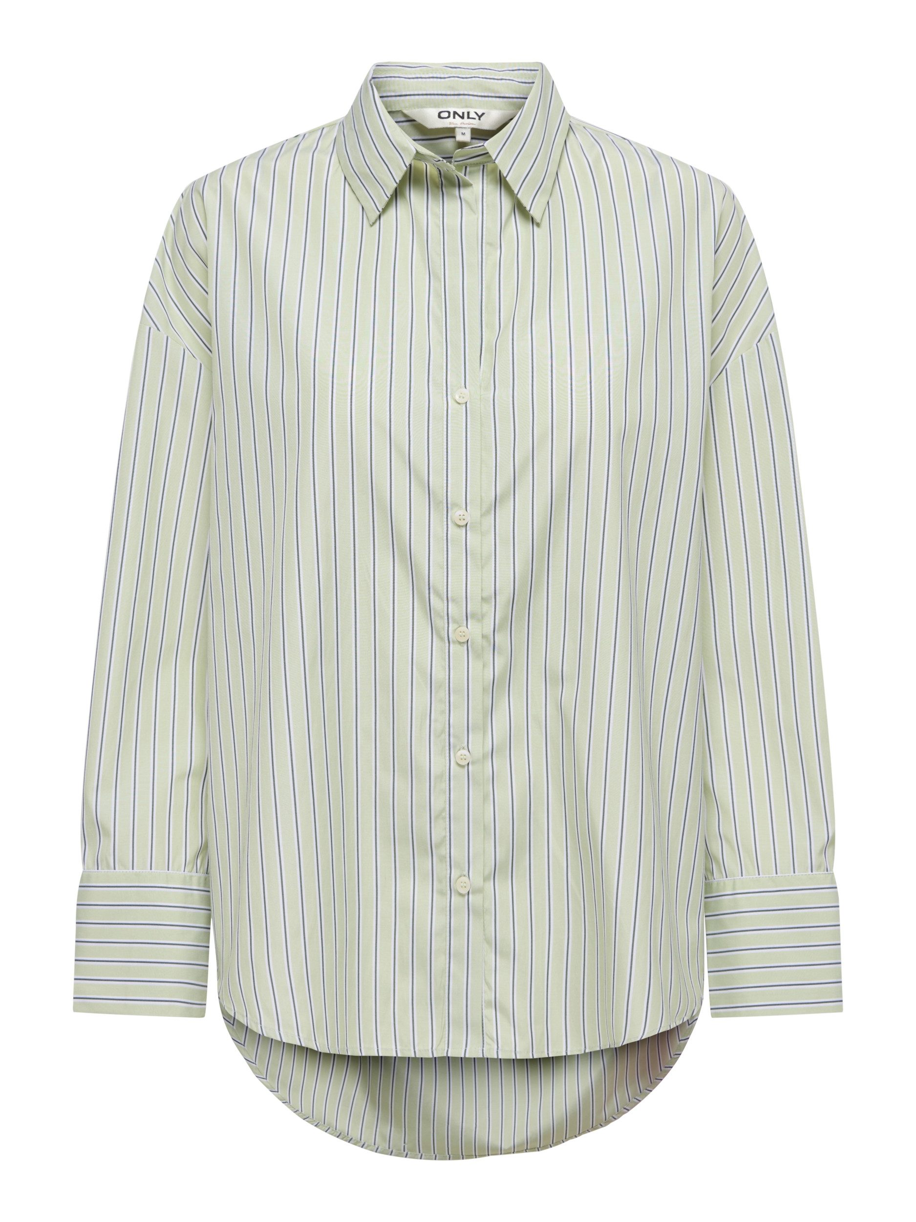 ONLY T-Shirt ONLOREGON ALVA LS REG SHIRT NOOS WV, Celadon Green/DOUGLAS FIR