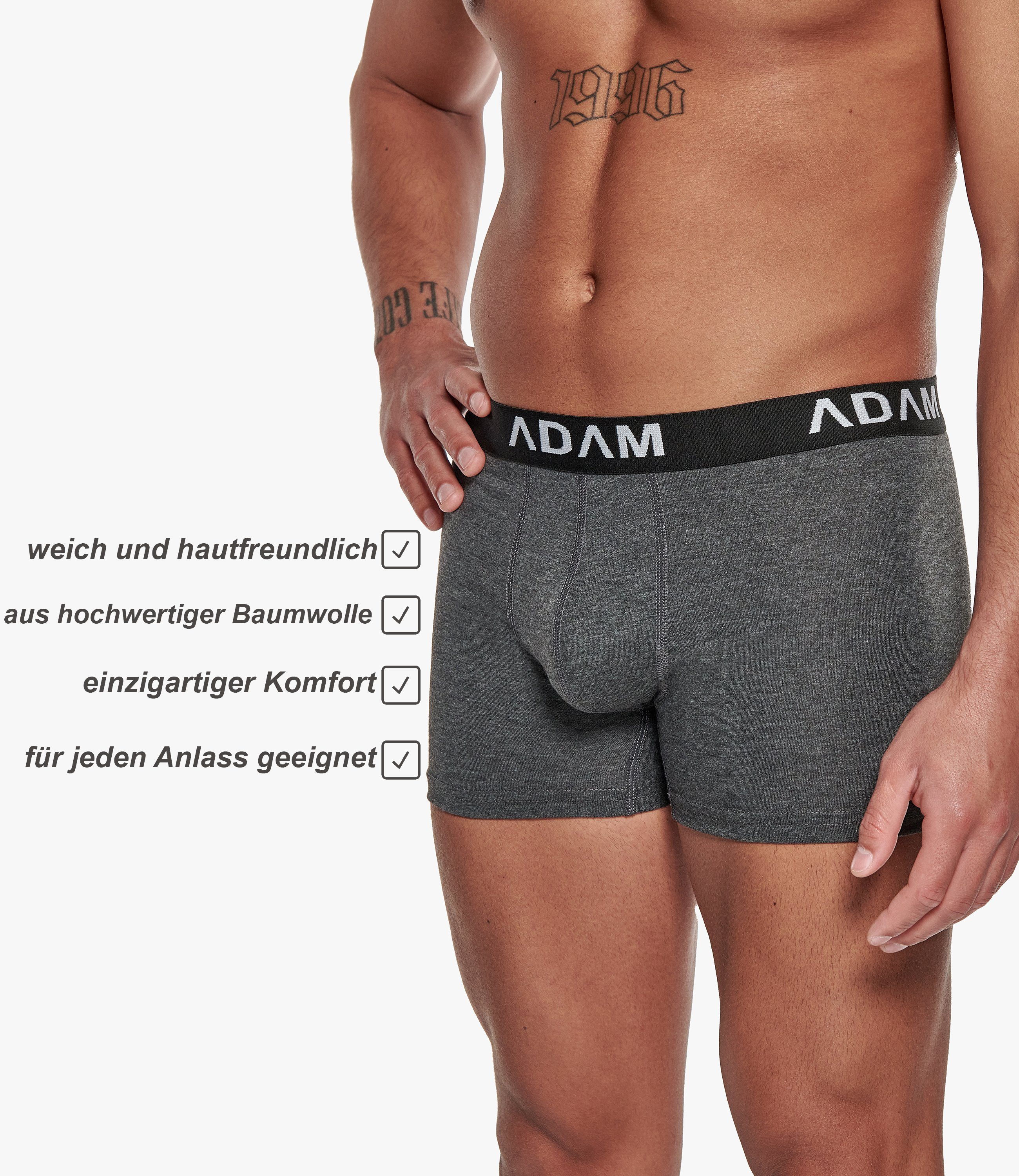 ADAM JEANS Boxershorts die preisgünstigsten Herren Boxershorts auf OTTO Premium Boxer-Shorts (6er-Pack) Männer Boxer Shorts Herren Trunks Unterwäsche Herren Und – Bild 3 von 5