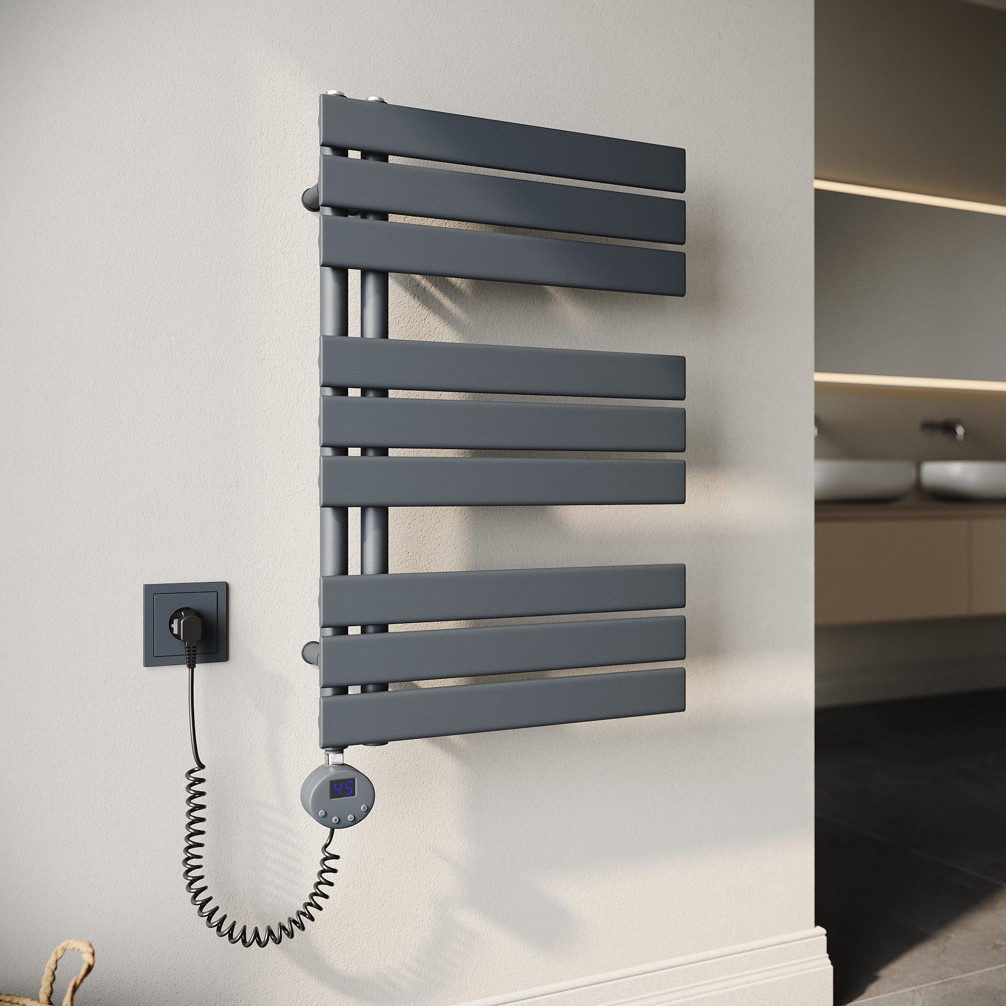 SONNI Designheizkörper Handtuchwärmer mit Heizung, programmierbarer günstig online kaufen