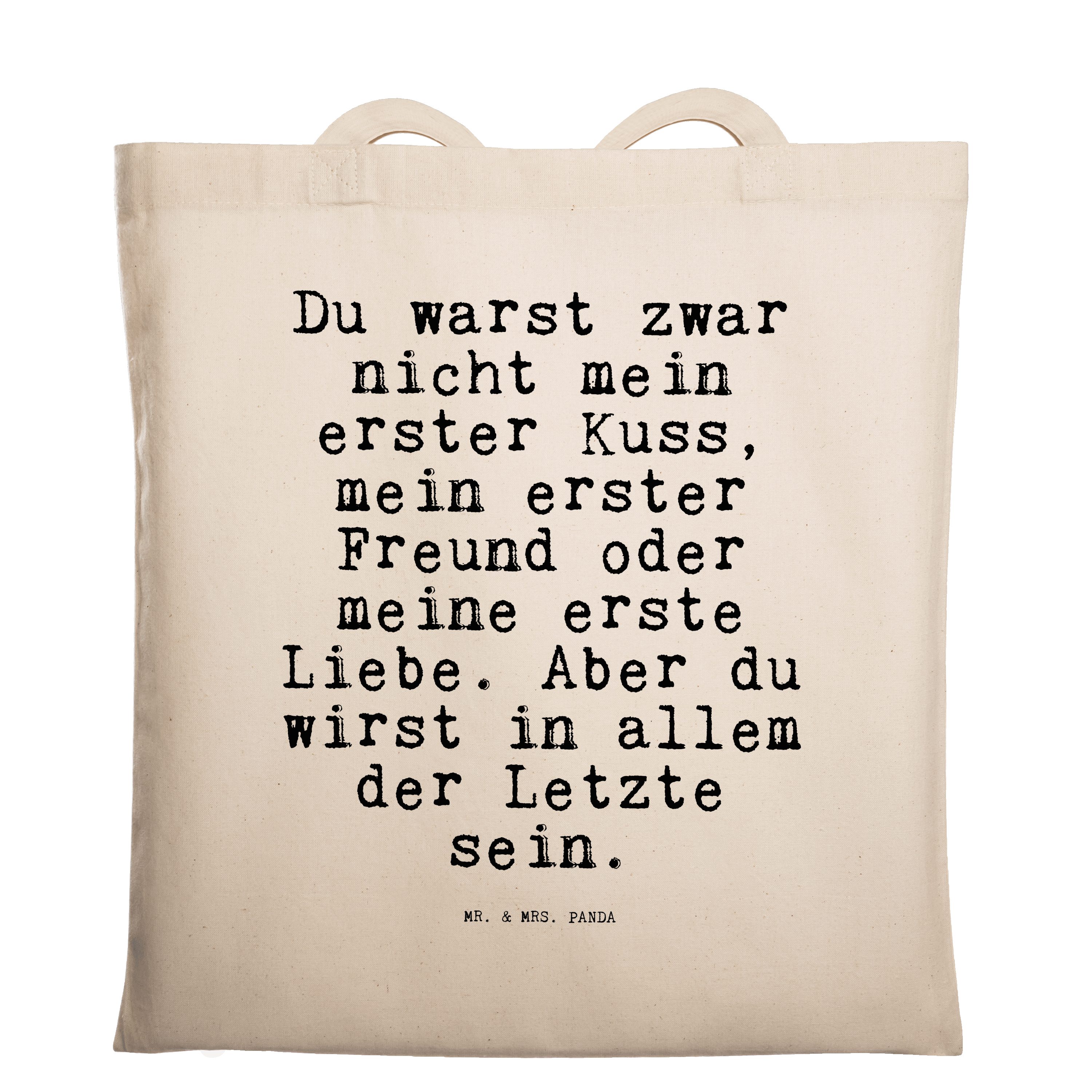 Mr. & Mrs. Panda Tragetasche »Du warst zwar nicht... Transparent