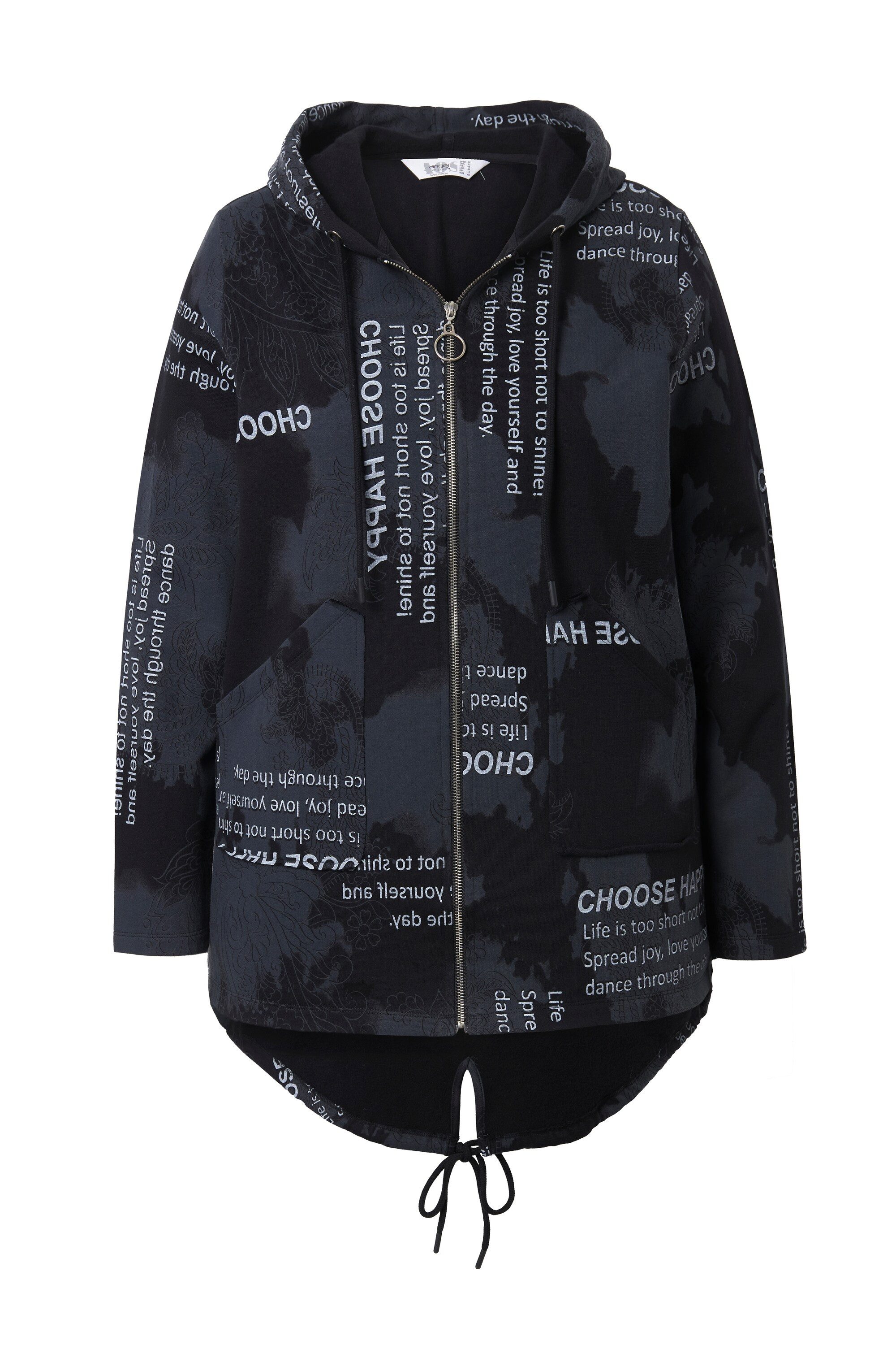 Angel of Style Sweatjacke Sweatjacke A-Linie Alloverdruck Kapuze günstig online kaufen