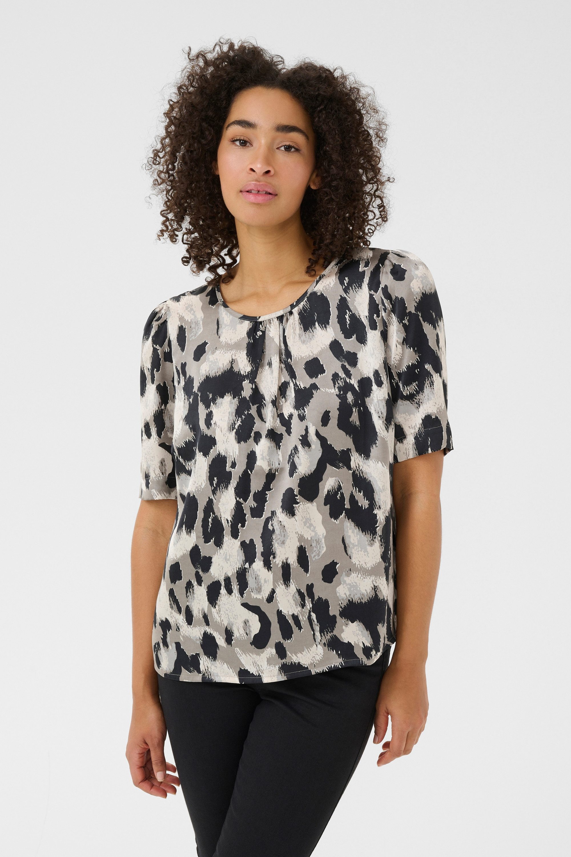 KAFFE Kurzarmbluse Kurzarm-Bluse BPaddison