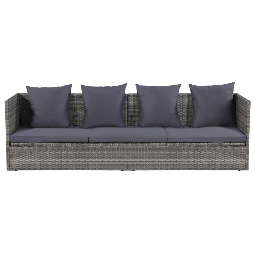 DOTMALL Gartenbank Garten-Sofabett mit Kissen Polyrattan günstig online kaufen