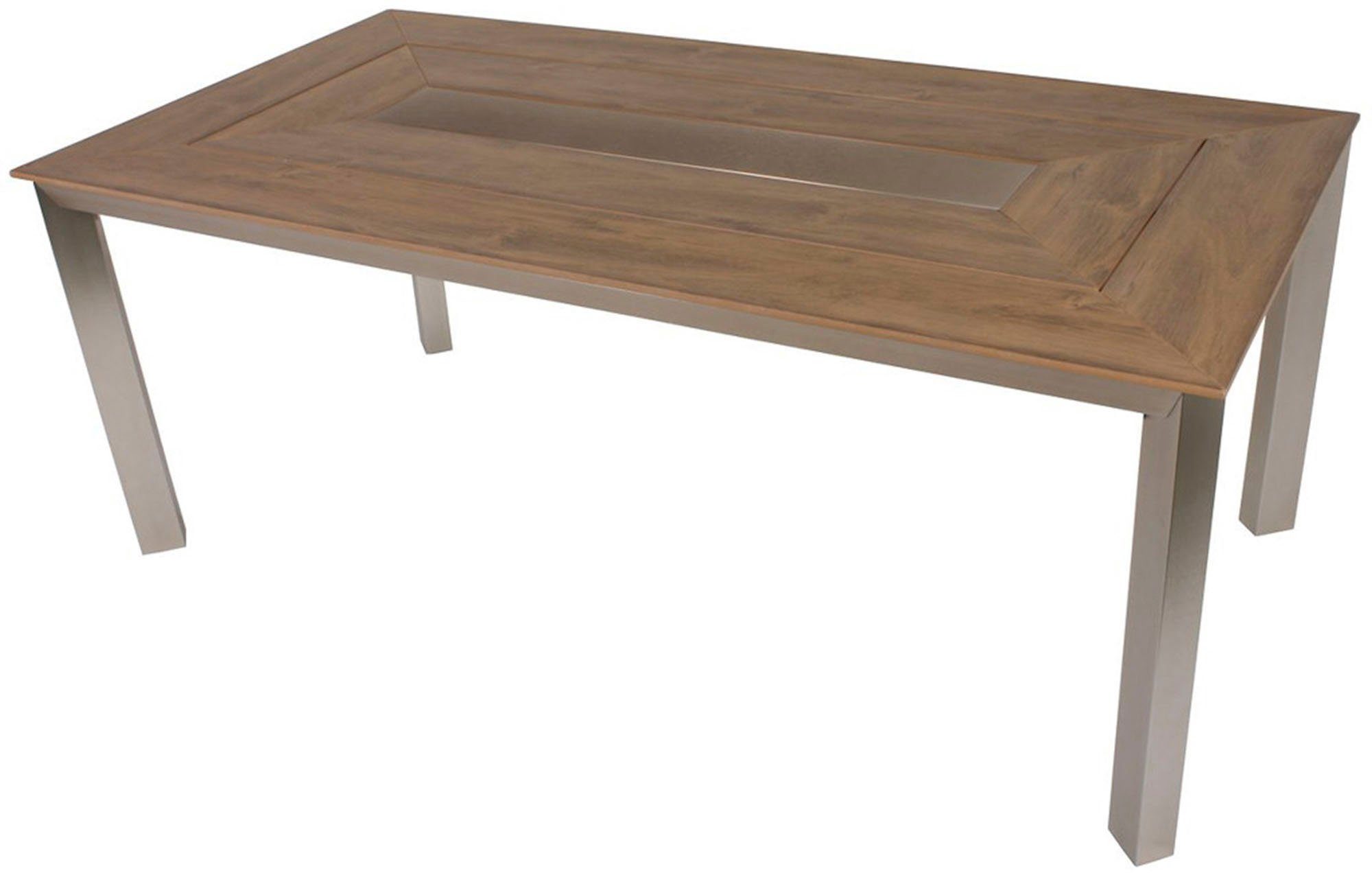 Garden Pleasure Garten-Essgruppe FLORENCE, (7-tlg., 1x Tisch, 6x Stapelstuhl), Stühle stapelbar, geeignet für 6 Personen