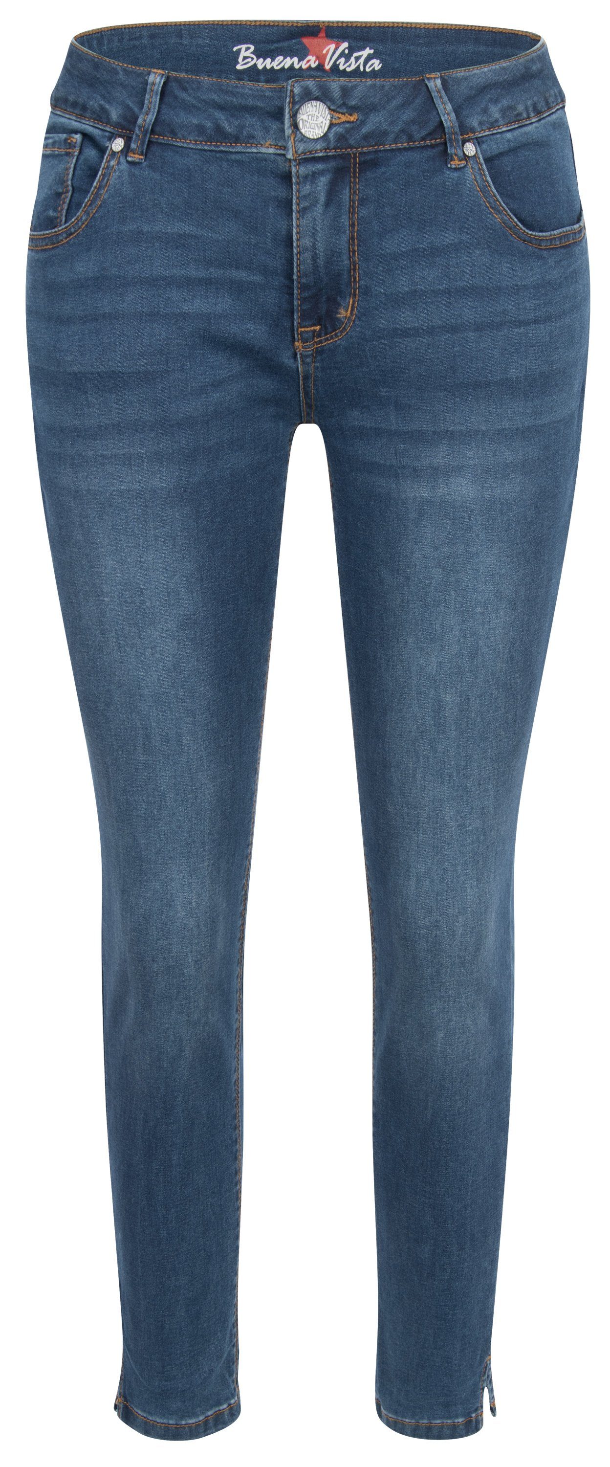 Buena Vista Stretch-Jeans BUENA VISTA ITALY 7/8 middle blue 888 B5281 102.4452 - Cozy Denim