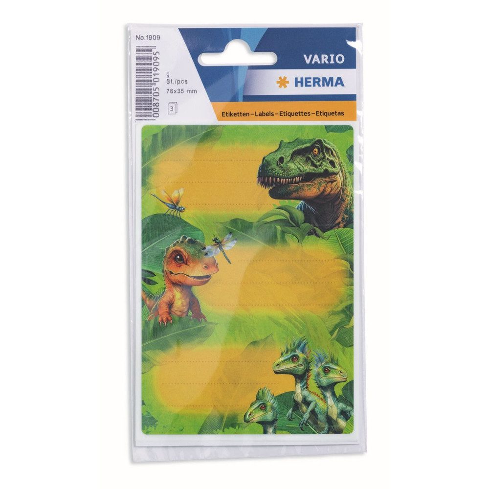 HERMA Sticker 9 Etiketten - Vario - selbstklebend - Dino World