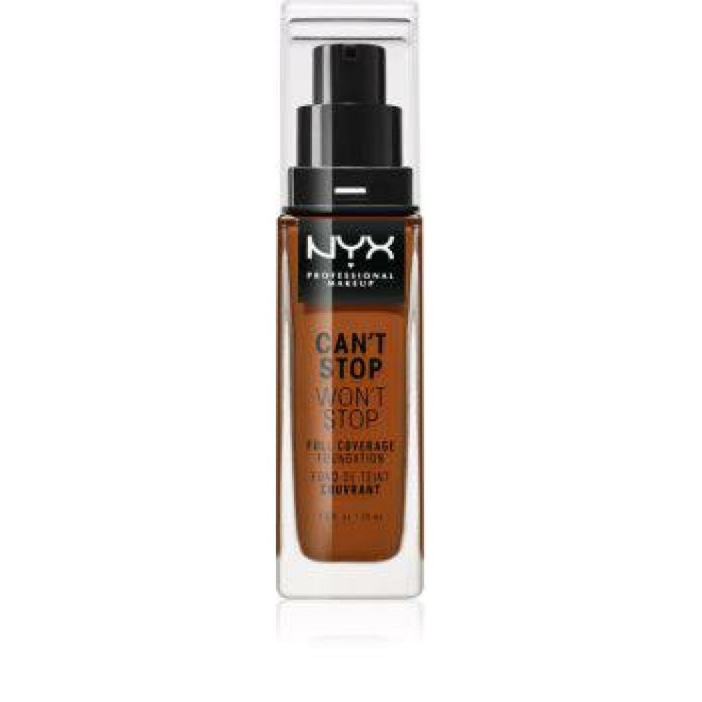 Foundation Can't Stop Won't Stop Full Coverage Foundation Deep Walnut 30ml