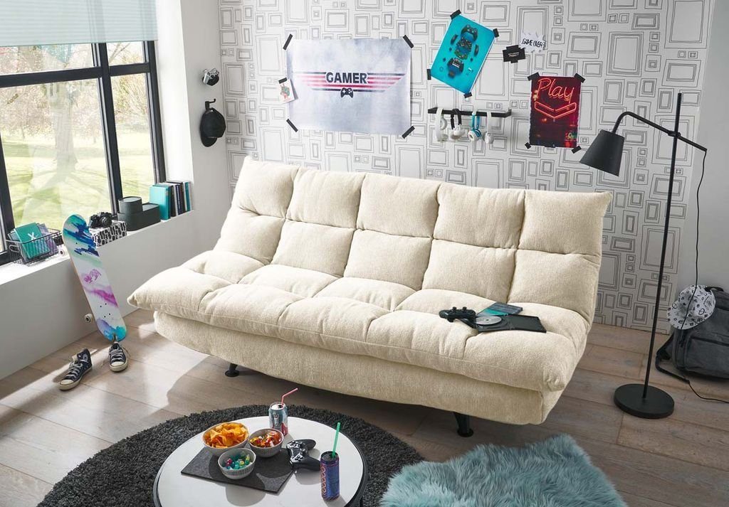 ED EXCITING DESIGN Schlafsofa, Manila Schlafsofa Schlafcouch Polstergarnitur 216x146 cm Beige