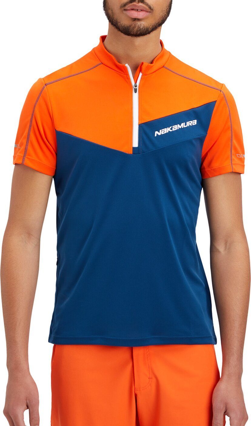 NAKAMURA Radtrikot He.-Fahrrad-Trikot Nacero M D PETROL/ORANGE BLUE