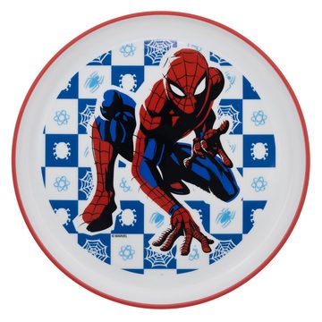 MARVEL Kindergeschirr-Set Marvel Spiderman Kinder Geschirr-Set 3 tlg (3-tlg), 1 Personen, Kunststoff, antirutsch Becher Teller Schüssel