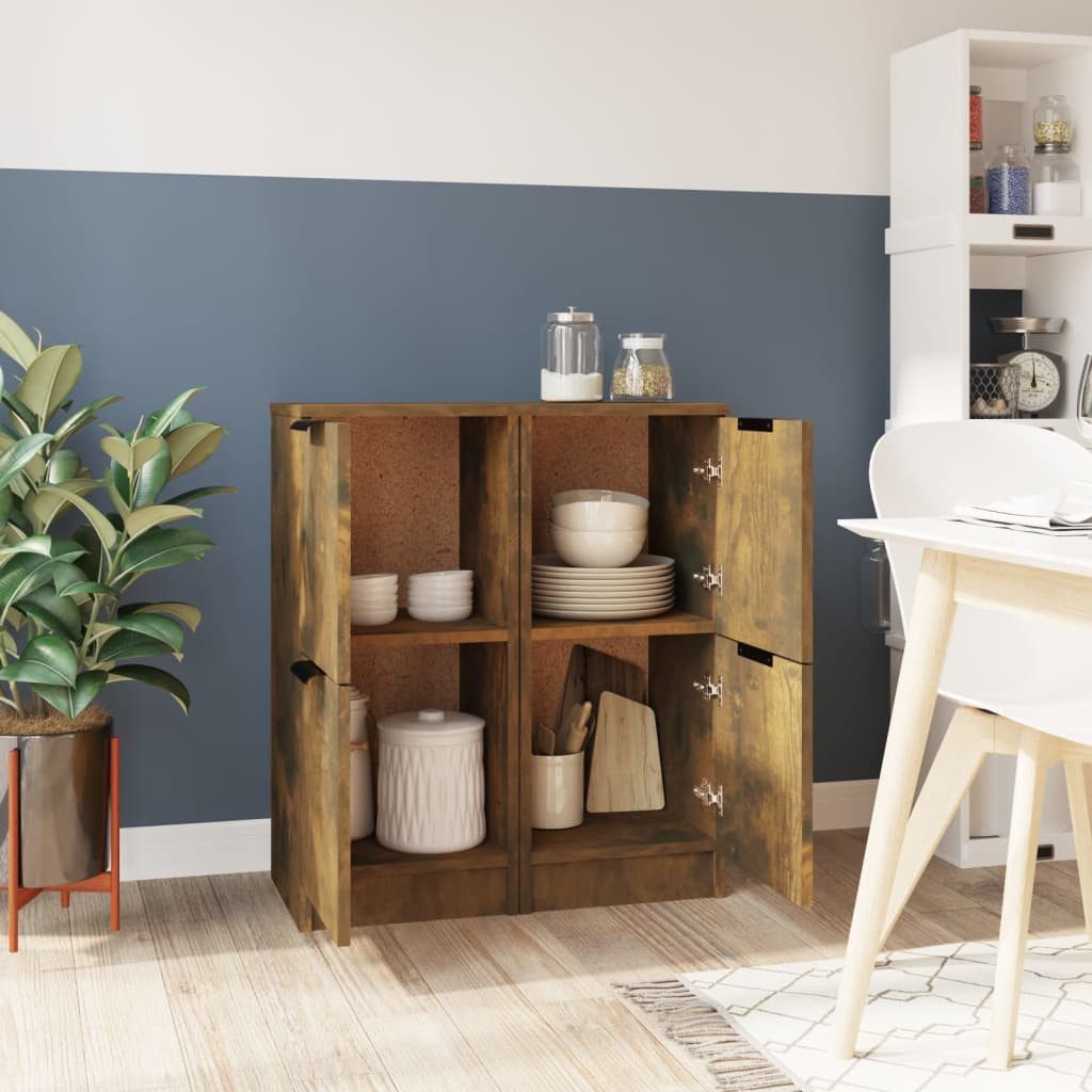 vidaXL Sideboard Sideboards 2 Stk. Räuchereiche günstig online kaufen