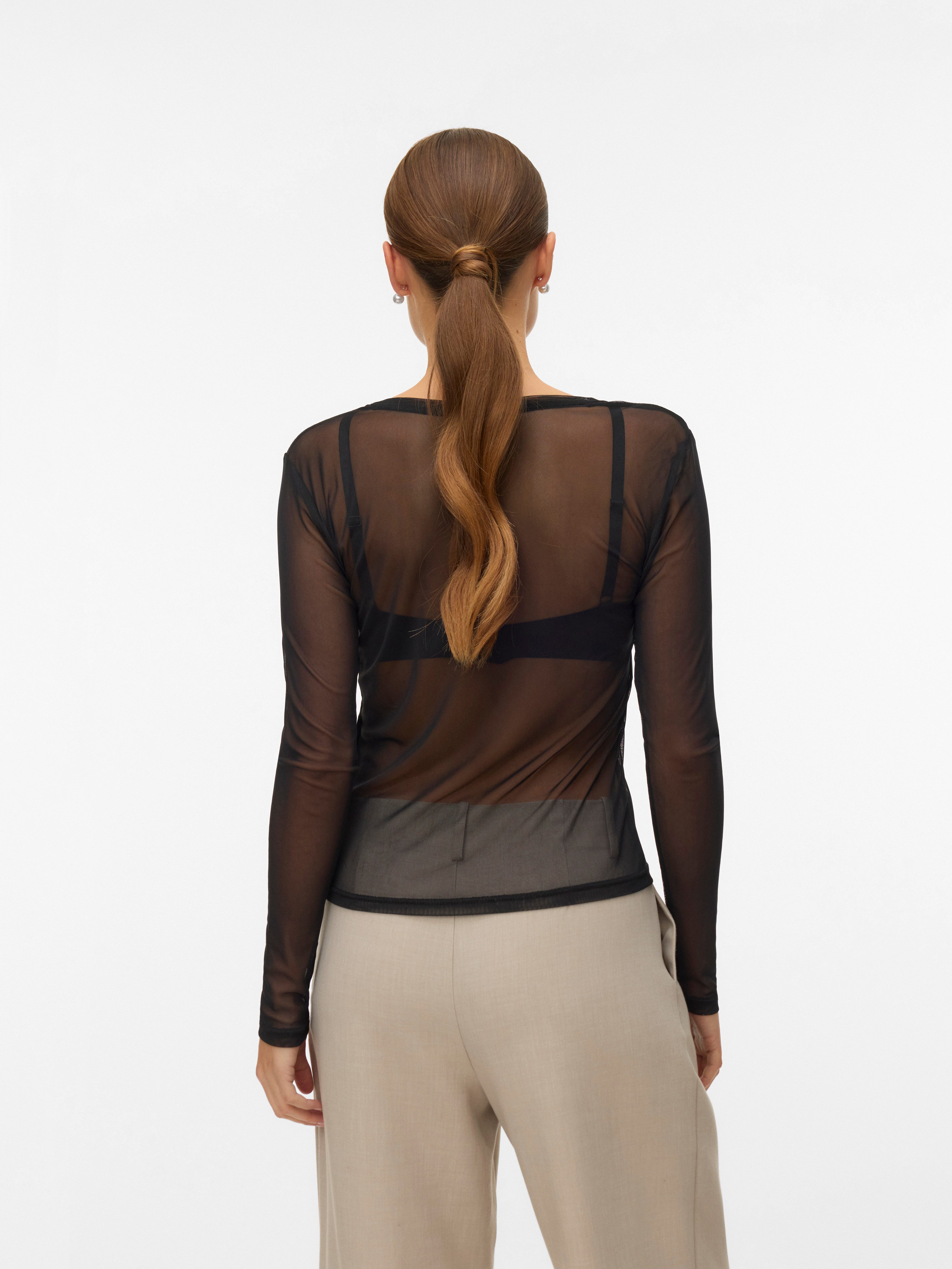 Vero Moda Langarmshirt VMLOVA LS MESH günstig online kaufen