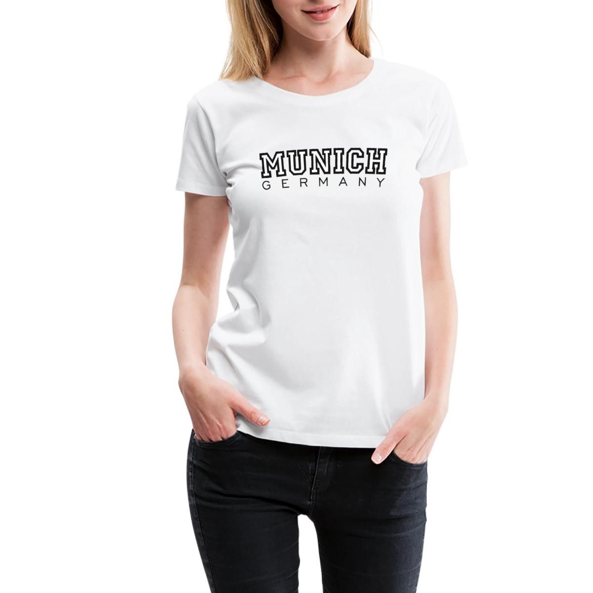 Spreadshirt T-Shirt Munich München Deutschland Streetwear College Frauen Premium T-Shirt (1-tlg)